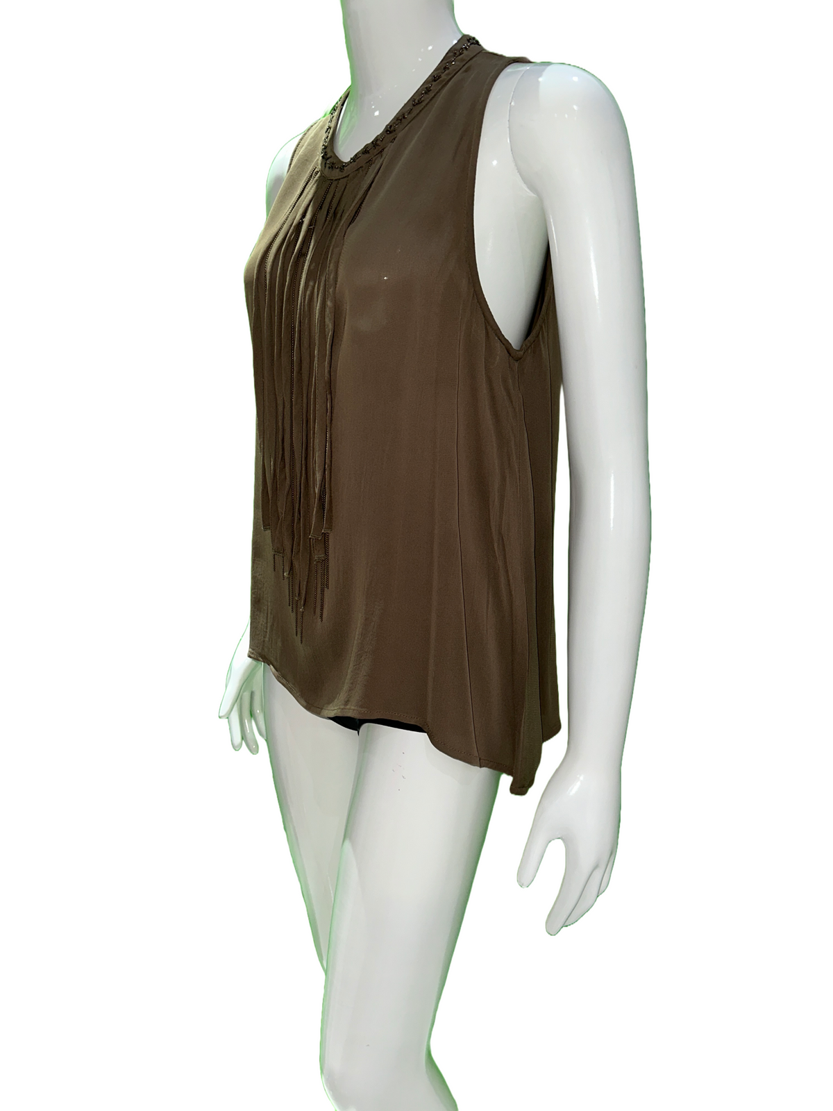 IKKS brown fringe top - size 38