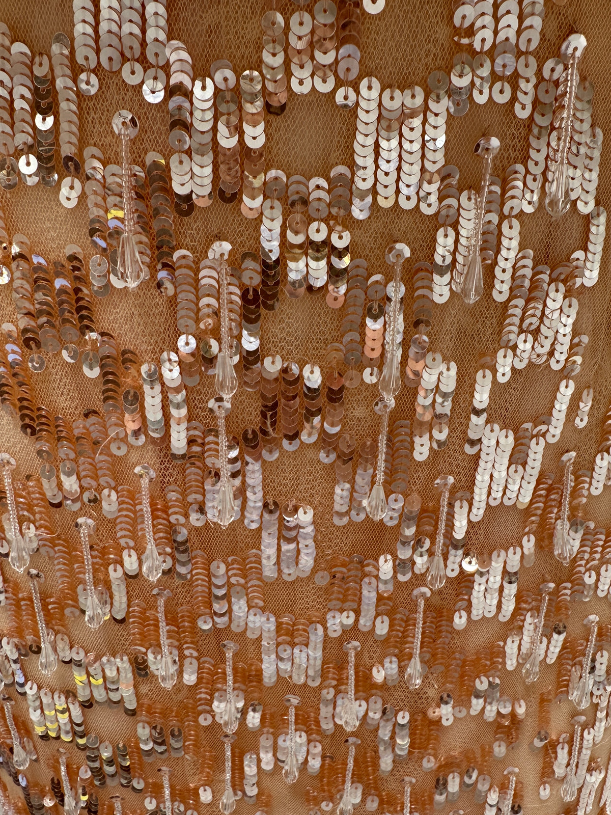 Elisabetta Franchi nude sequin dress - size 40IT