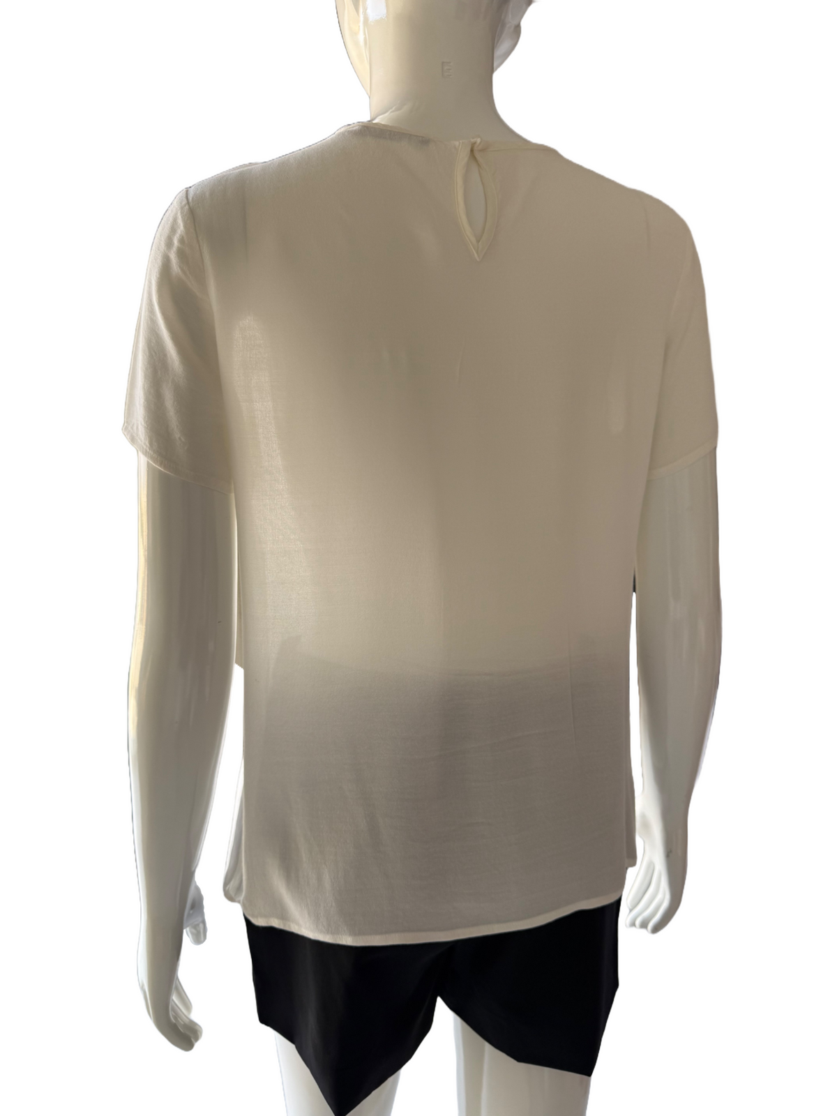 Comptoir des cotonniers white round-neck top - size 36