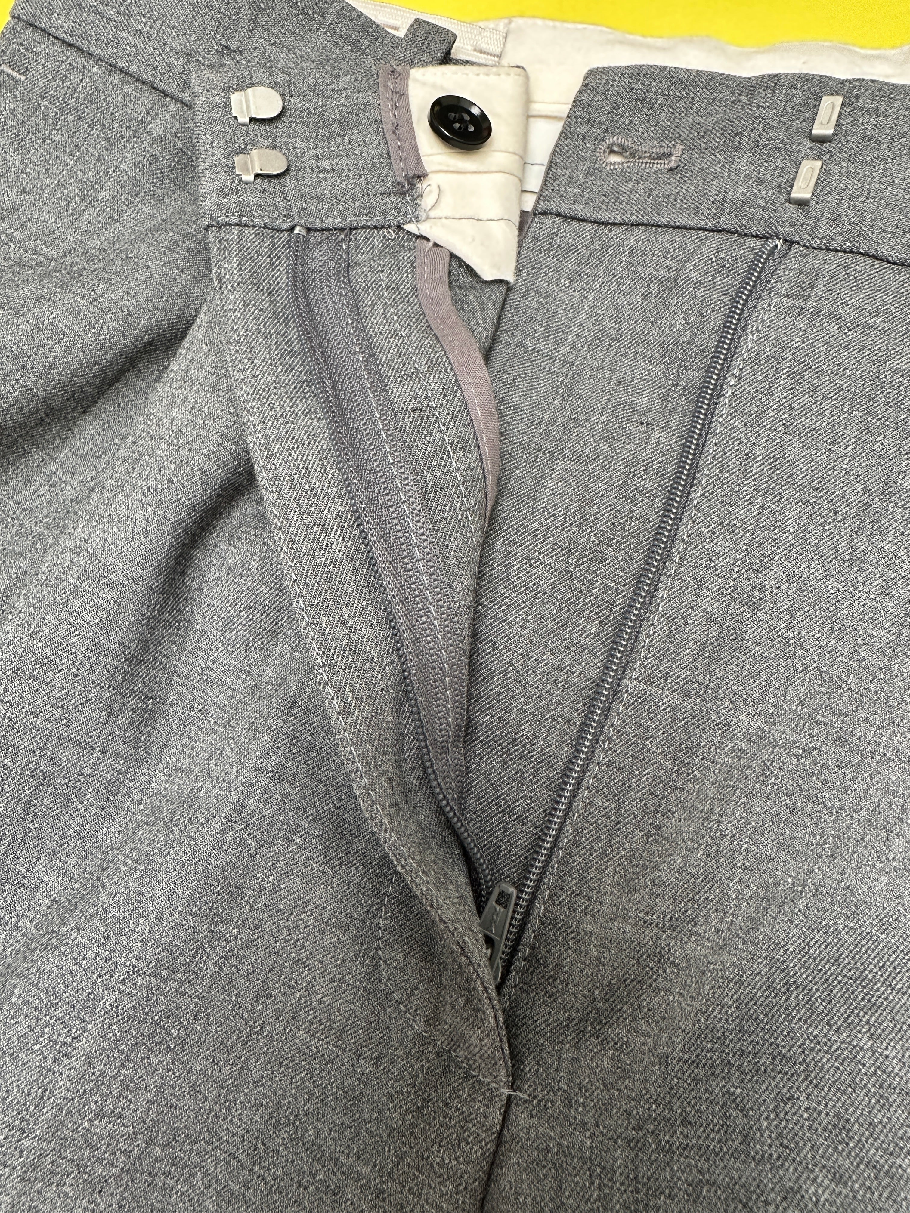 COS grey wool blend tailored trousers - size 38