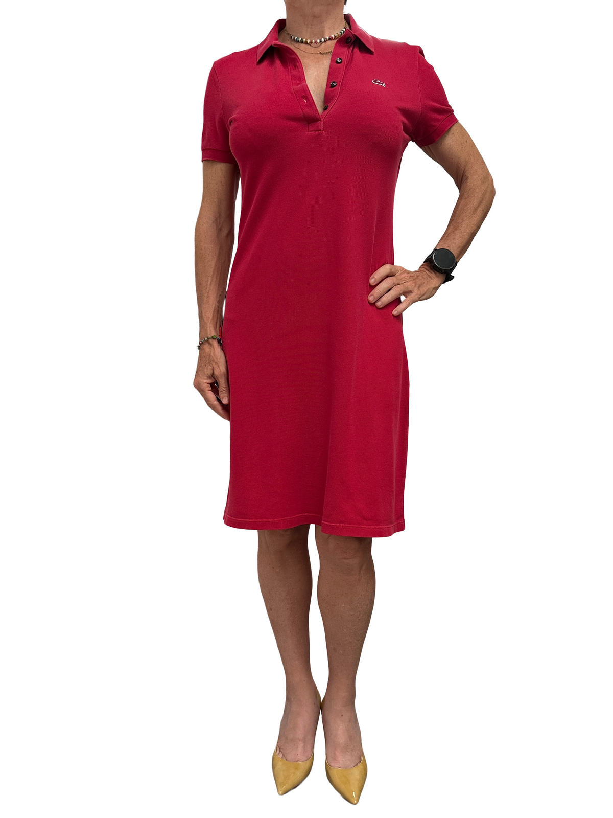 Lacoste red polo dress - size 36
