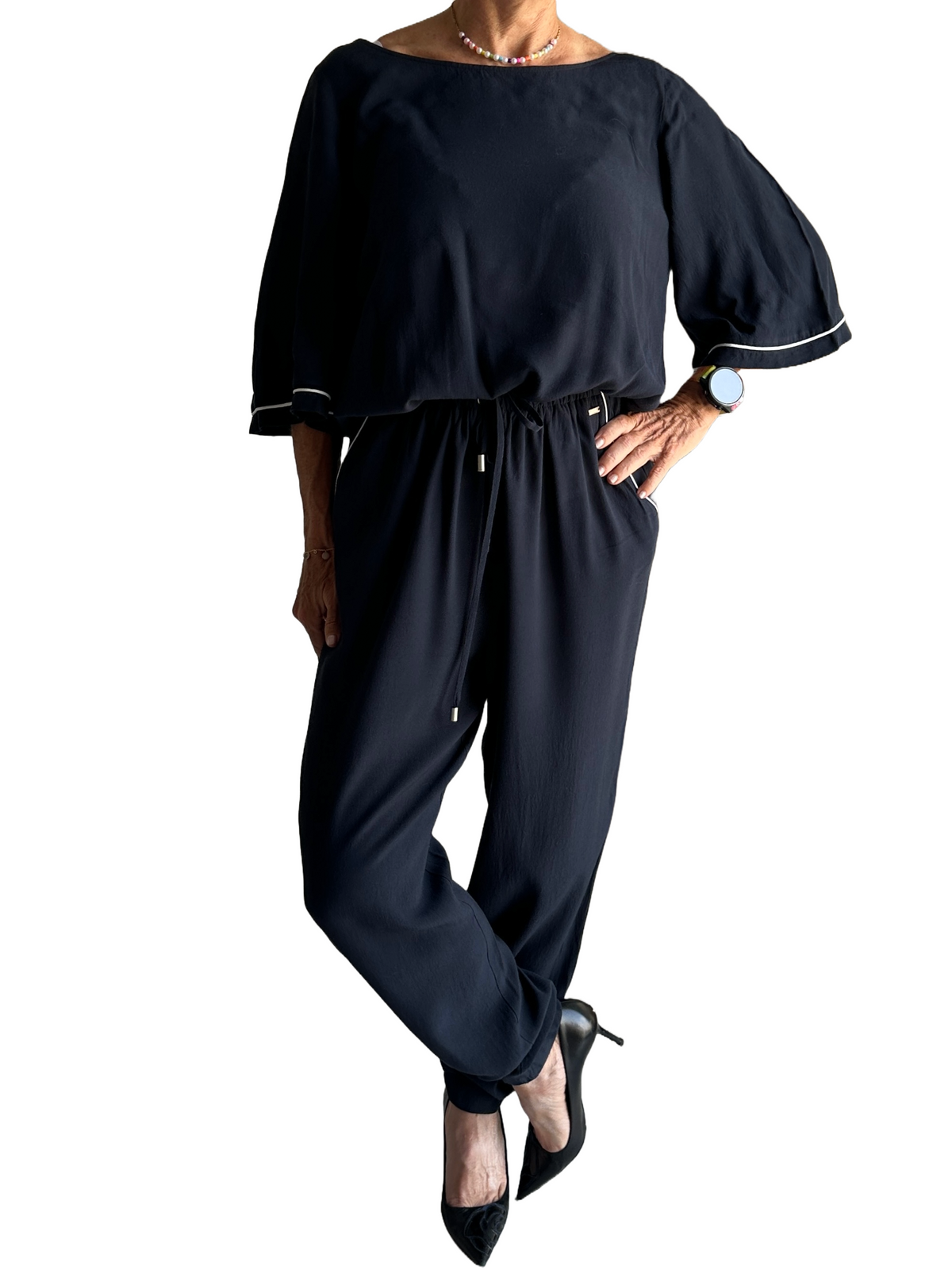 Armani Exchange navy blue jumpsuit - size 38