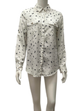 Karl Lagerfeld white and black Paris pattern shirt - size 36