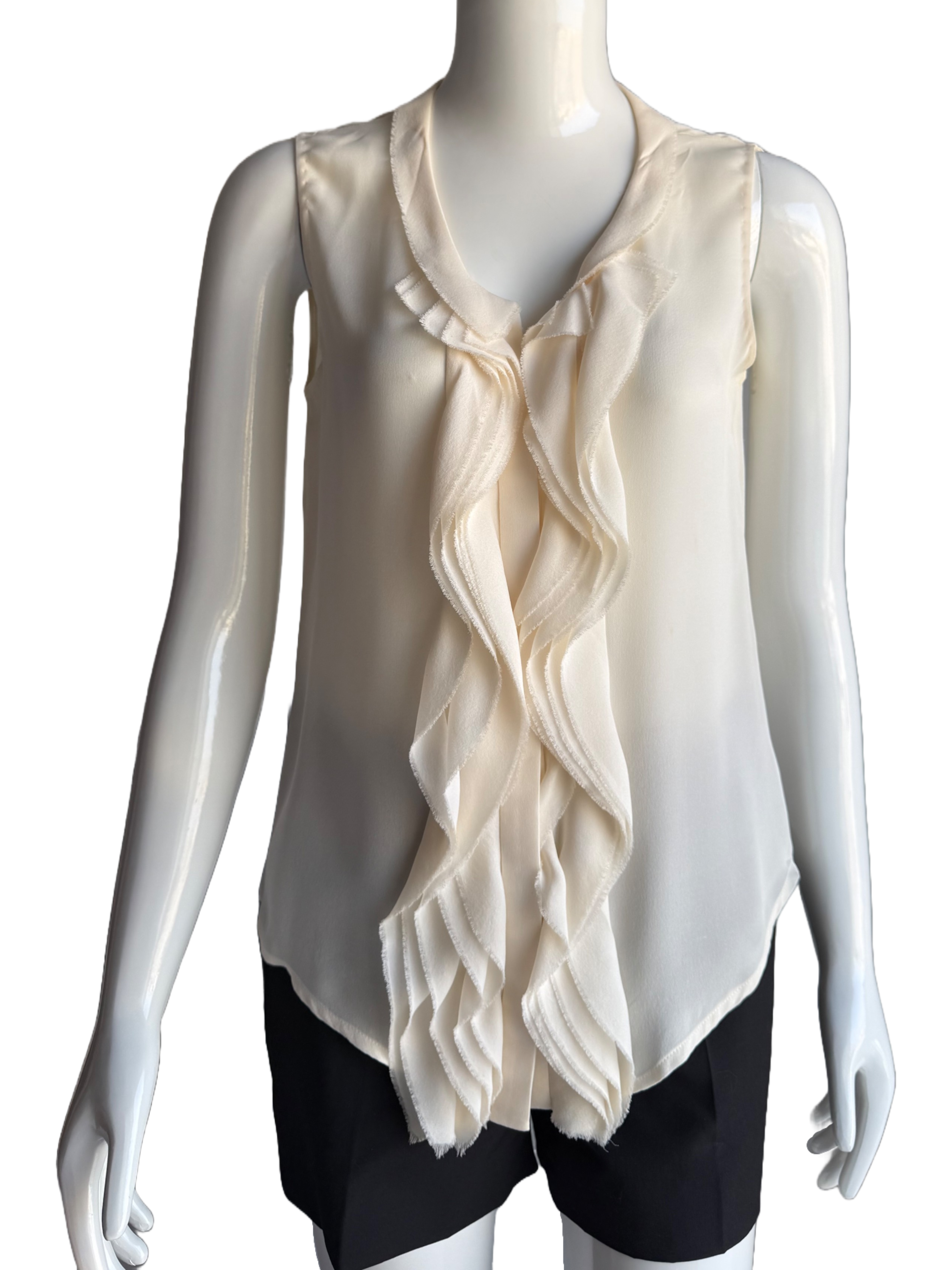 Oscar de la Renta ruffled top - size 36