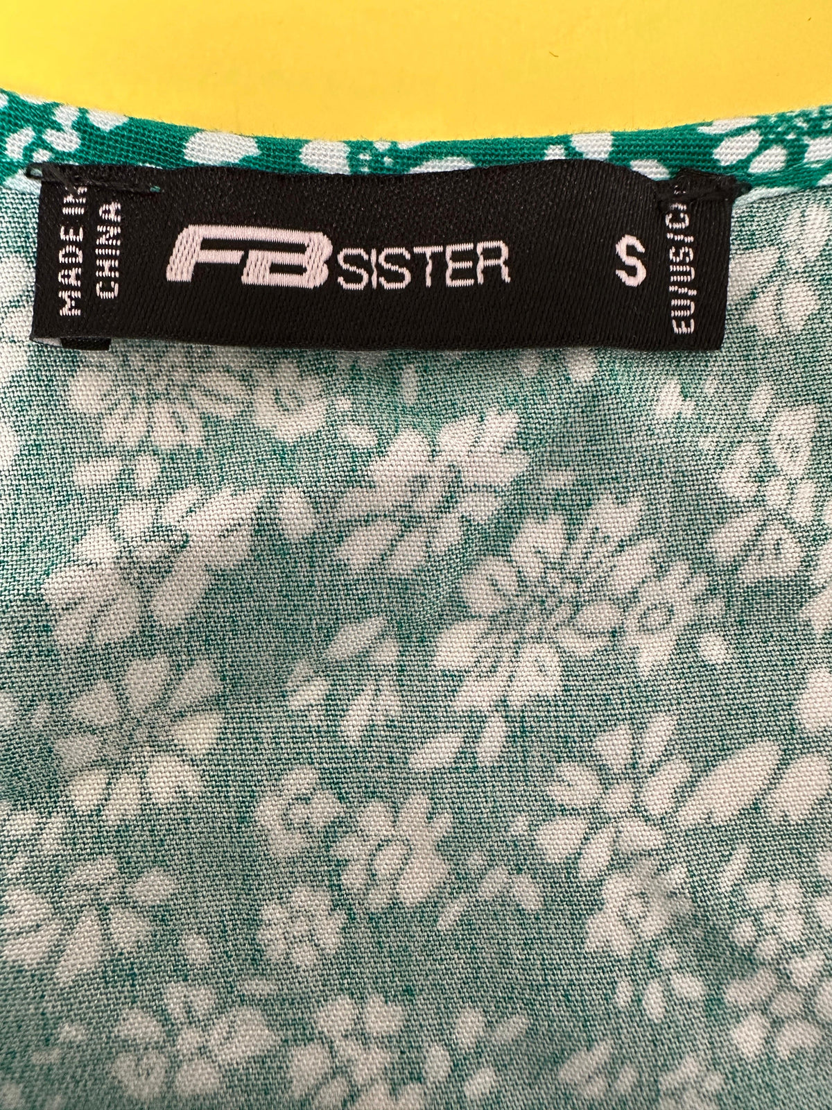 FBsister green and white floral dress - size 36