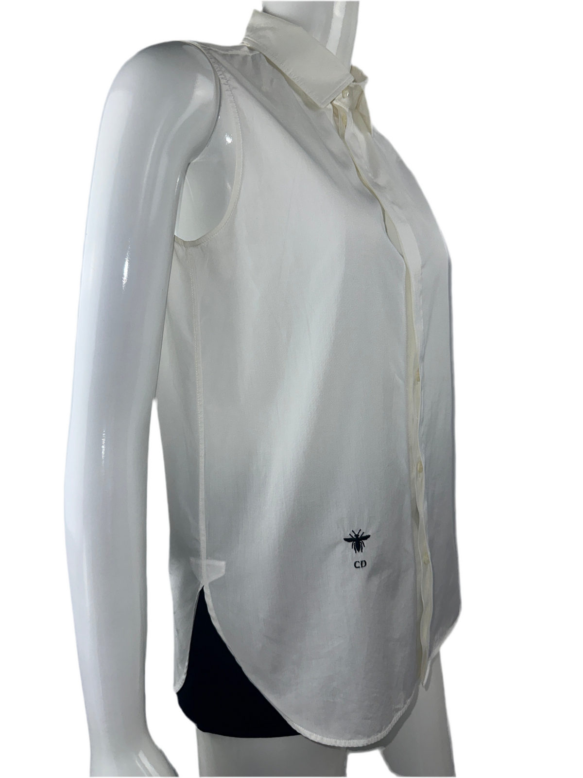 Dior white sleeveless shirt - size 36