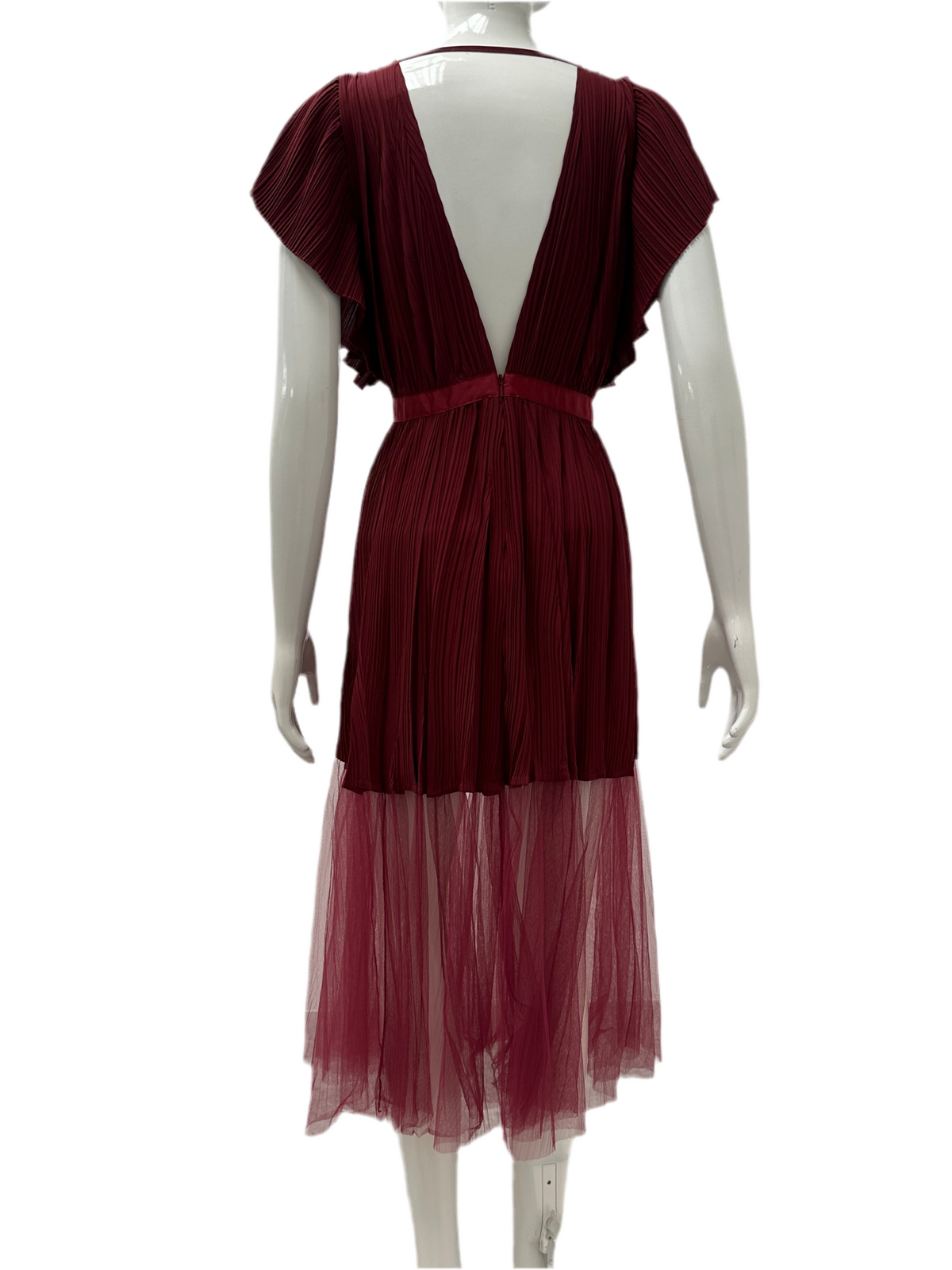 Elisabetta Franchi burgundy cocktail dress - size 40IT