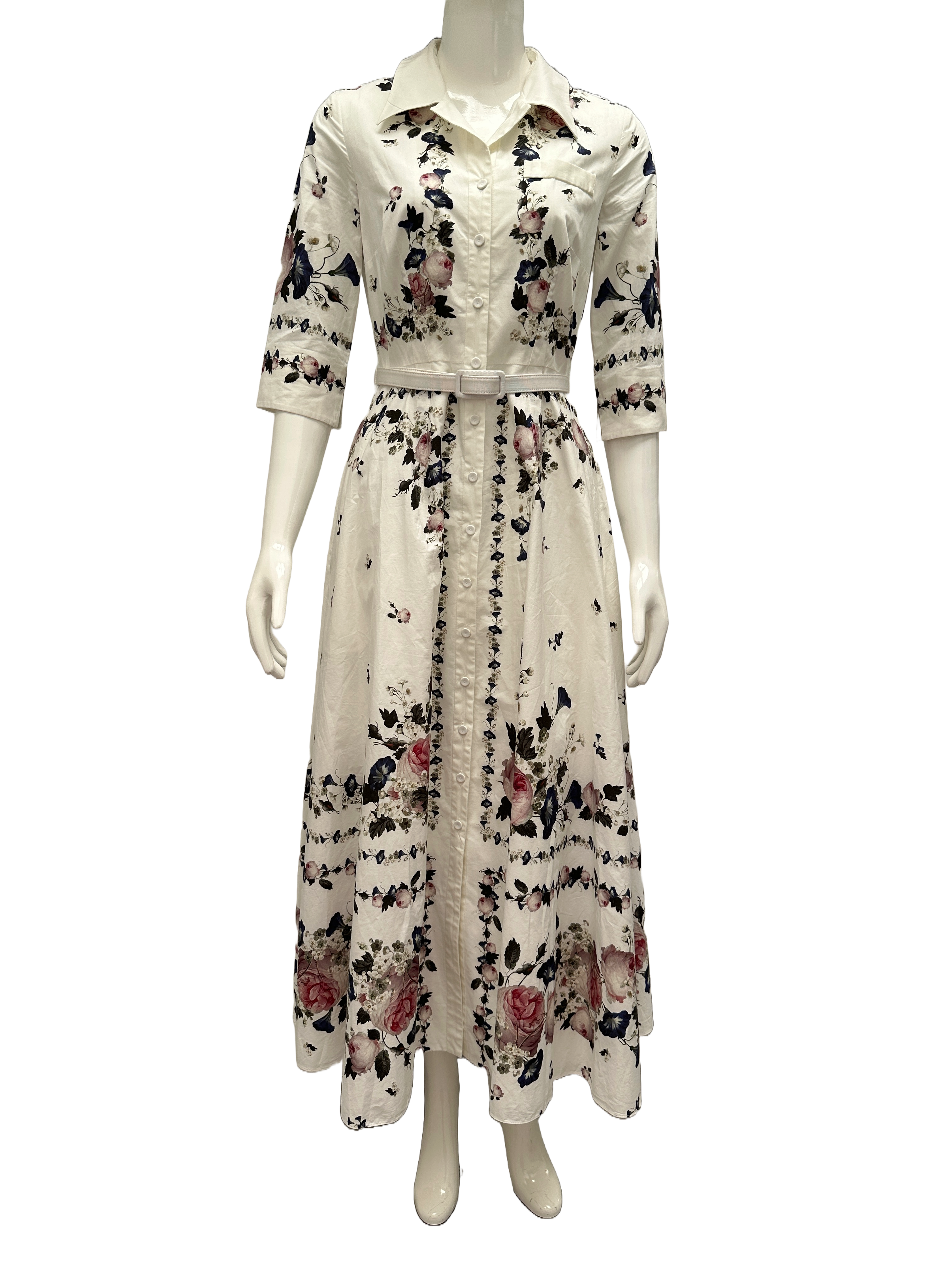 Erdem Kasia white floral dress - size 36