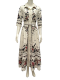 Erdem Kasia white floral dress - size 36