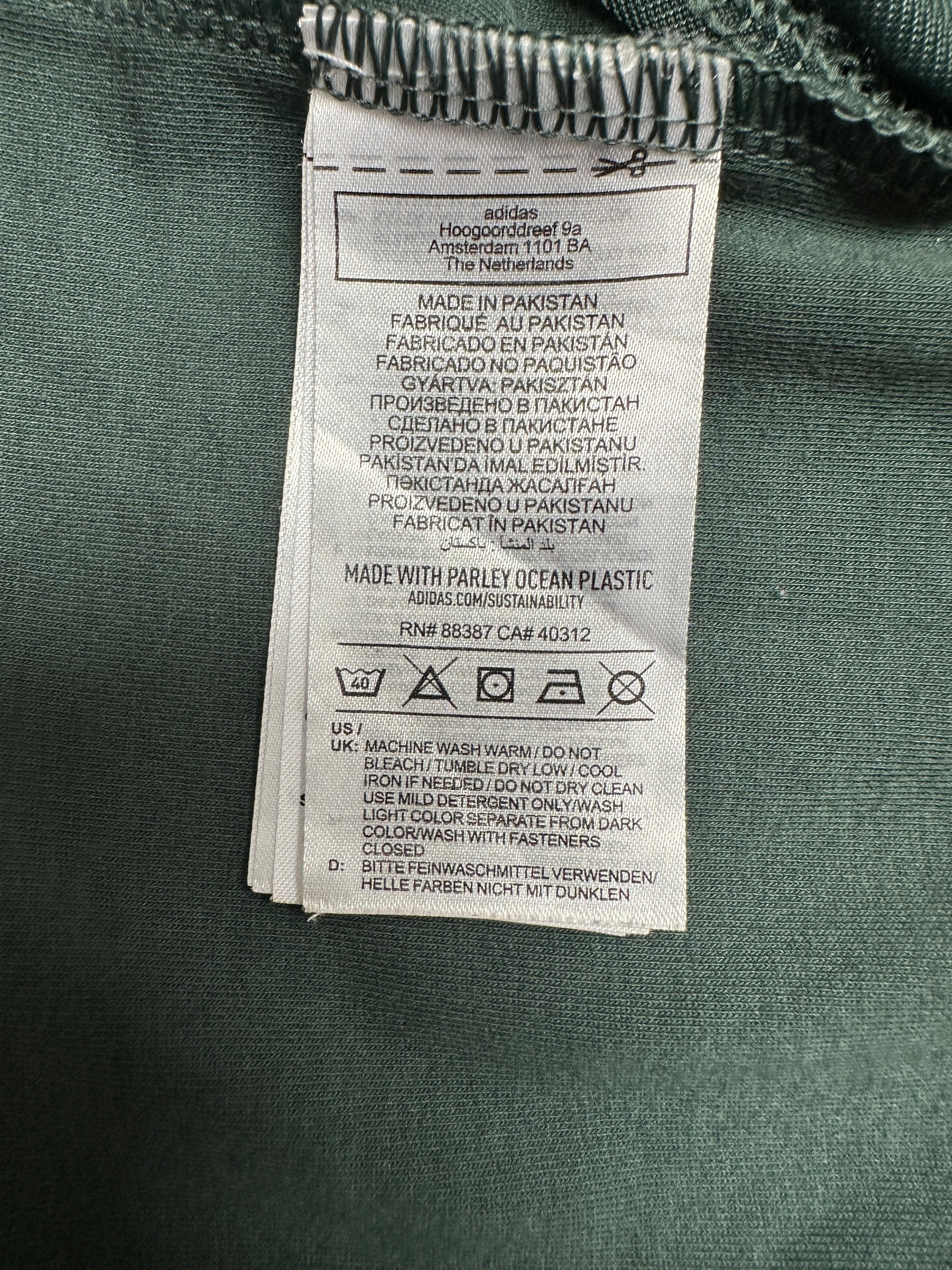 Adidas dark green classic track jacket - size 40