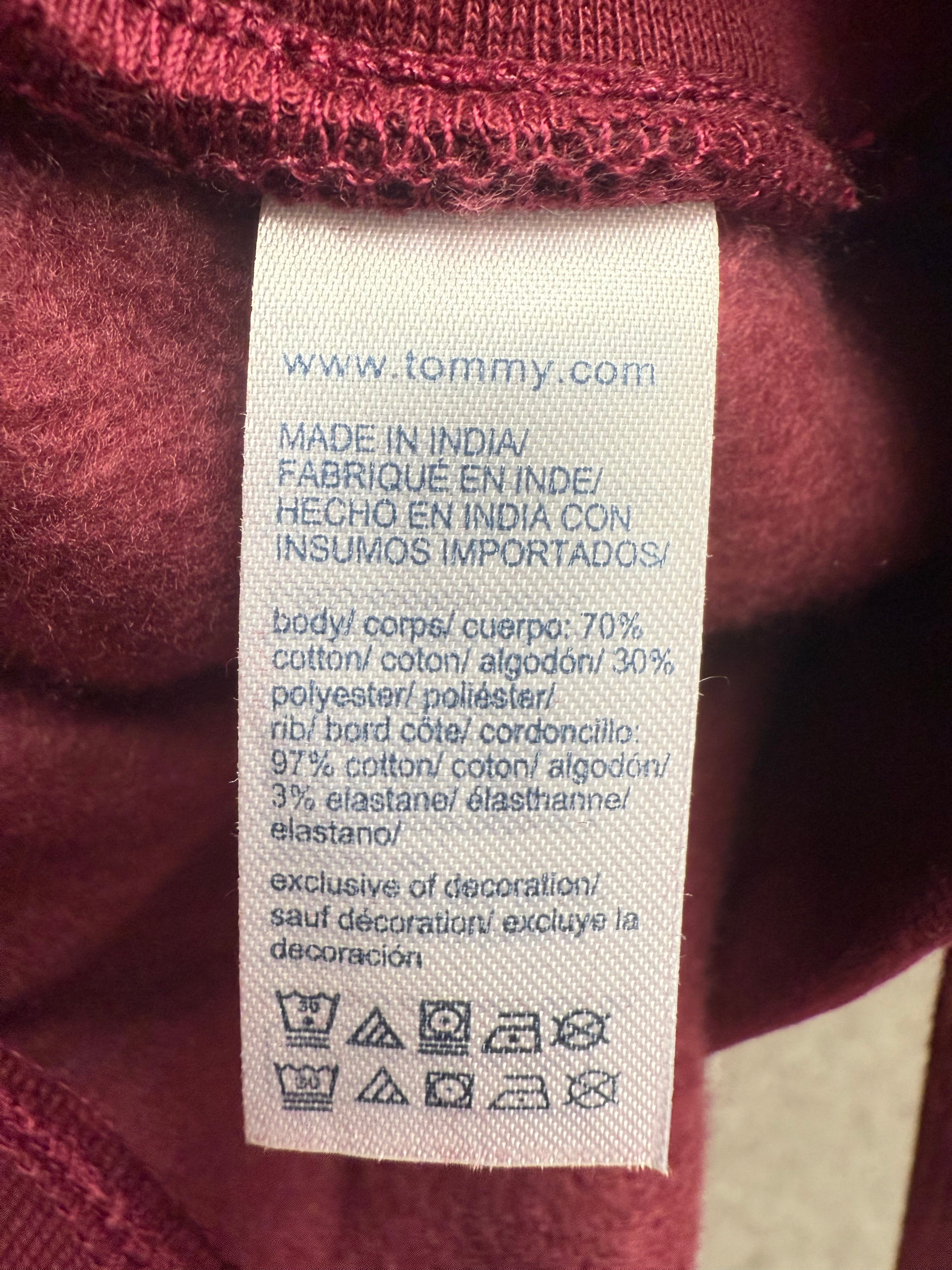 Tommy Hilfiger burgundy logo jogger pants - size M
