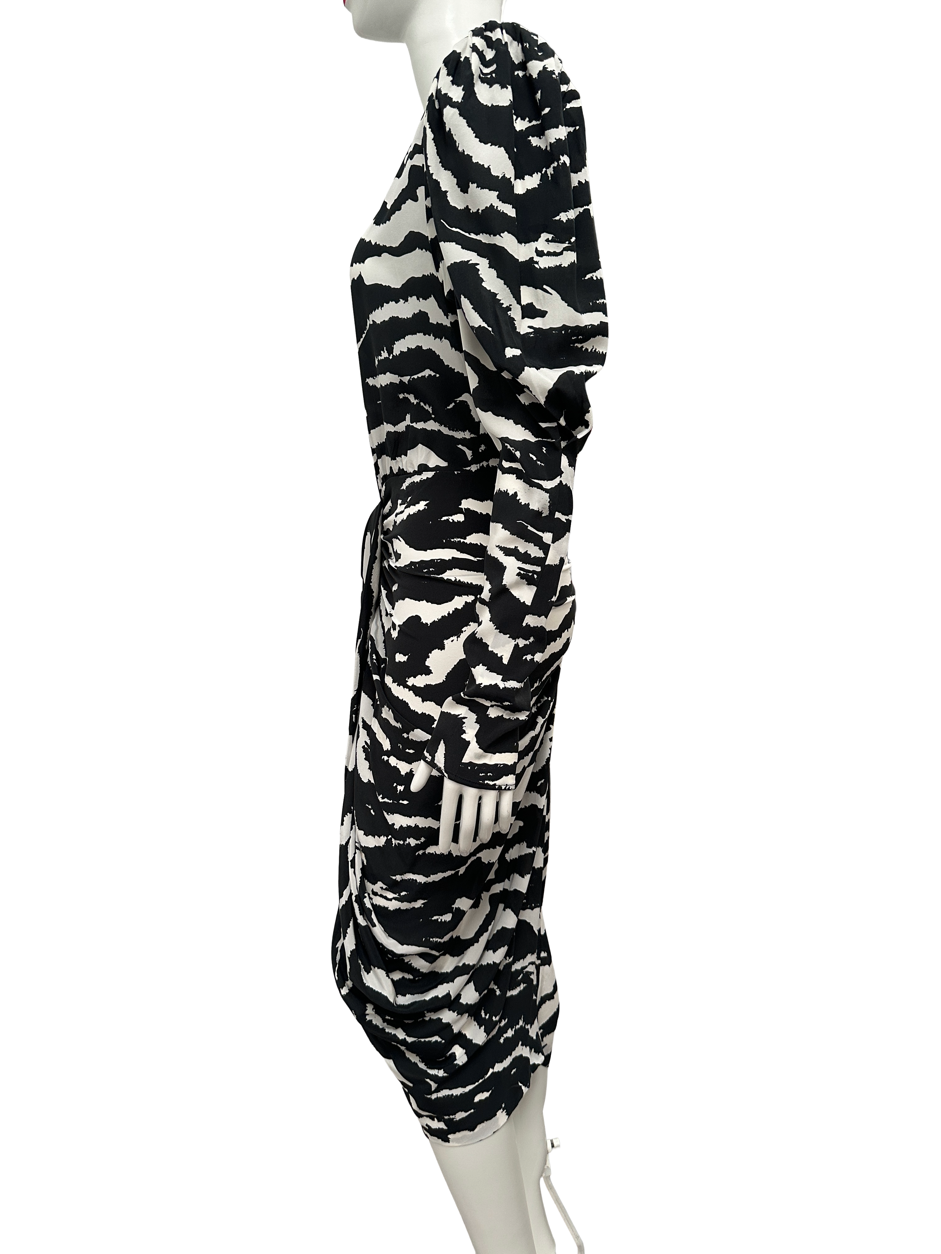 Isabel Marant zebra Frea print drapped dress - size 38