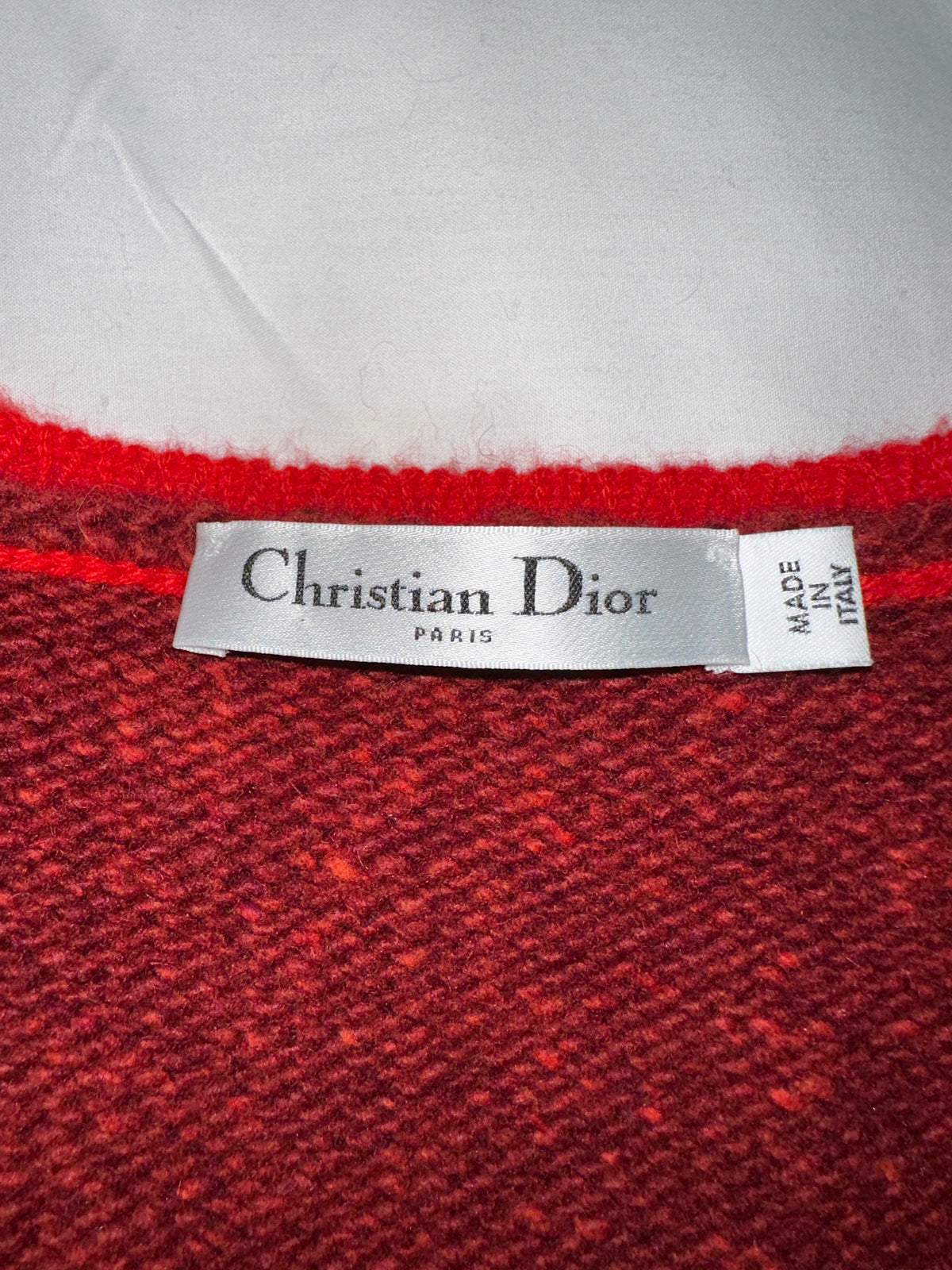 Dior red sweater with geometric shape - size 38