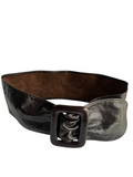 Brown wide leather waist belt