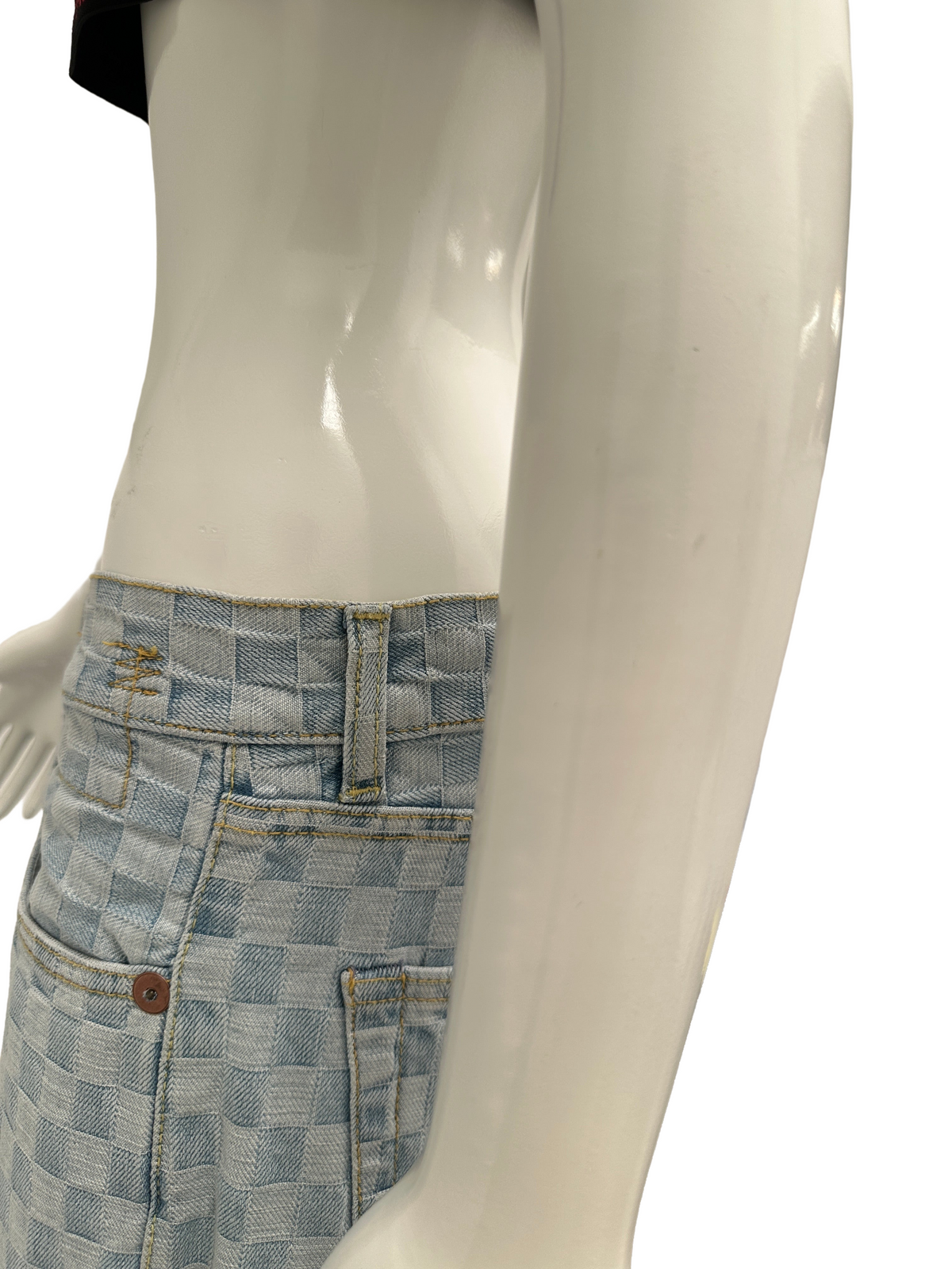 R13 checkered denim pants - size 26