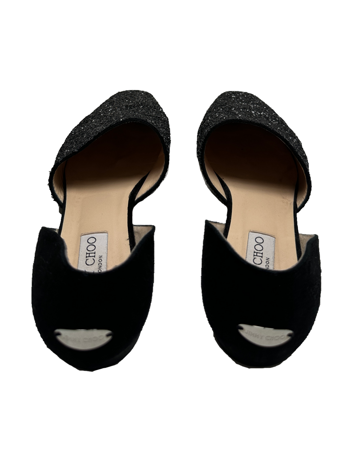Jimmy Choo glitter d'Orsay slip on flat - size 37.5