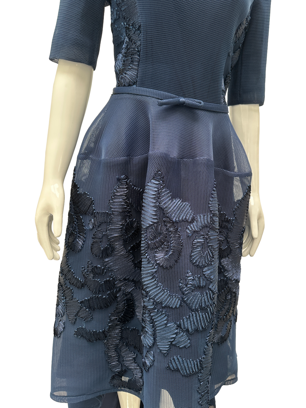Made to measure navy blue dress - size 42