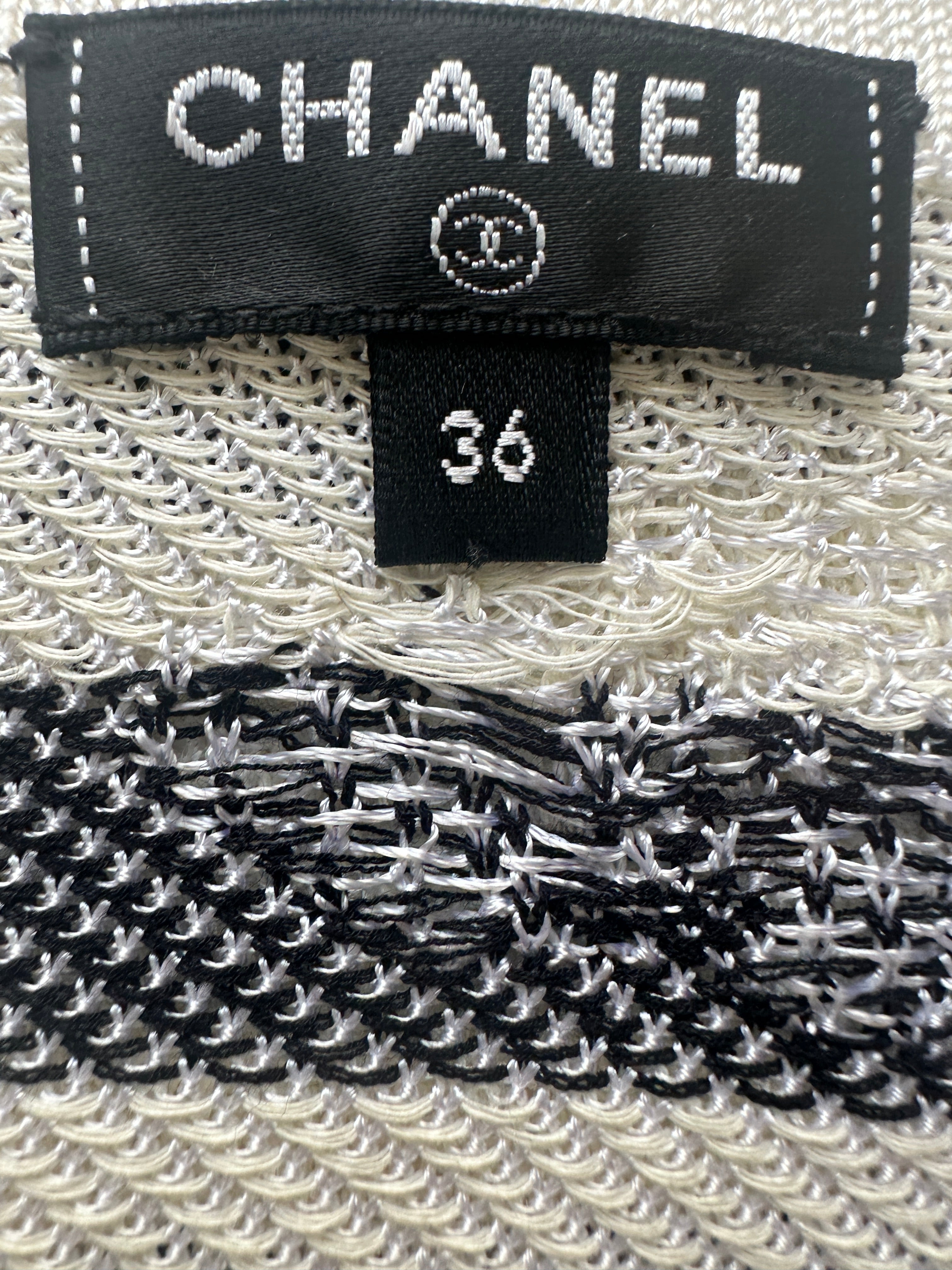 Chanel striped floral details top - size 36