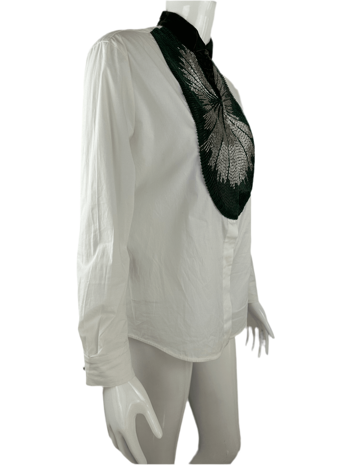 Emporio Armani white shirt with front sequin - size 38