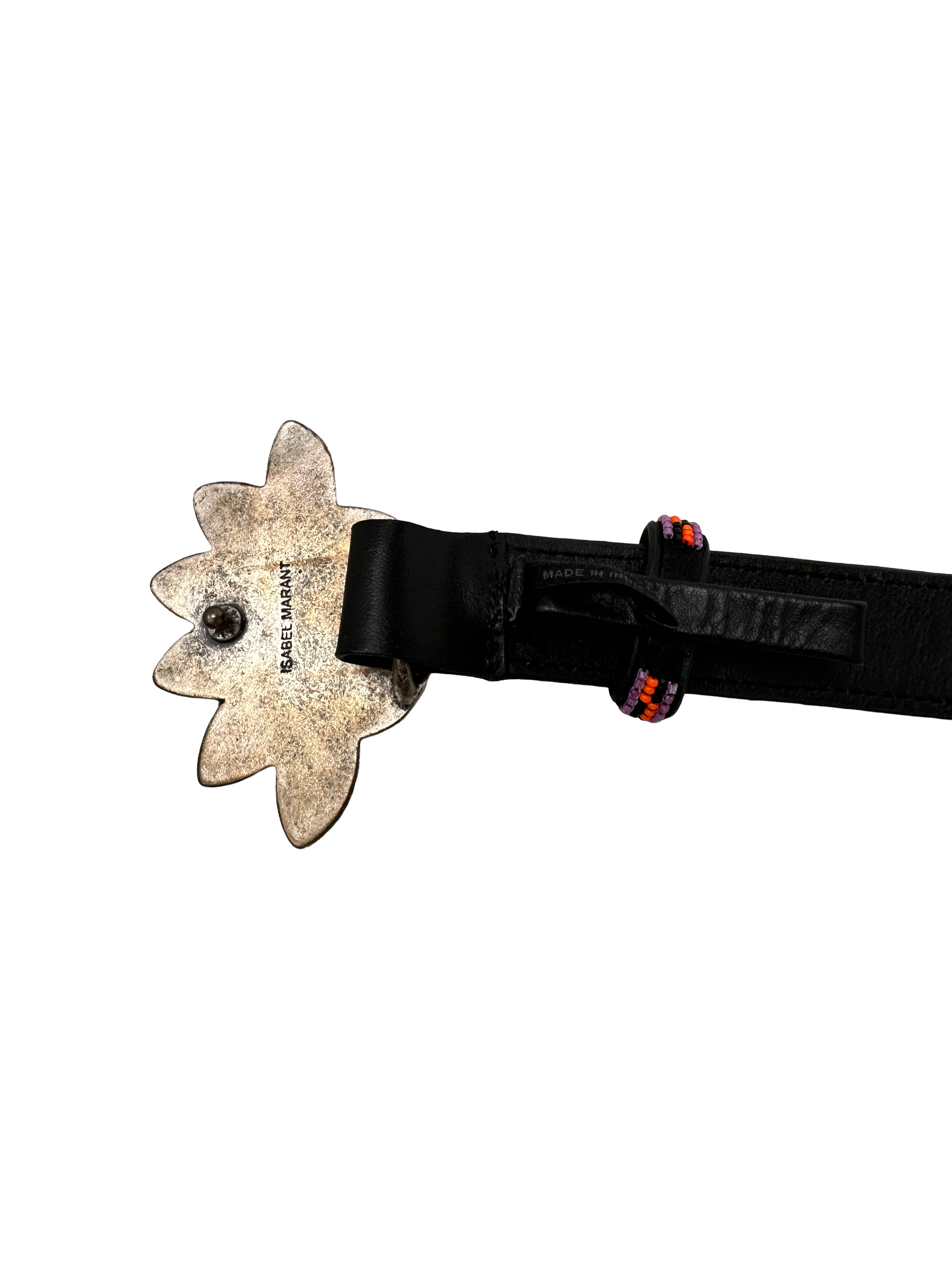 Isabel Marant Leather sequin embellishment belt