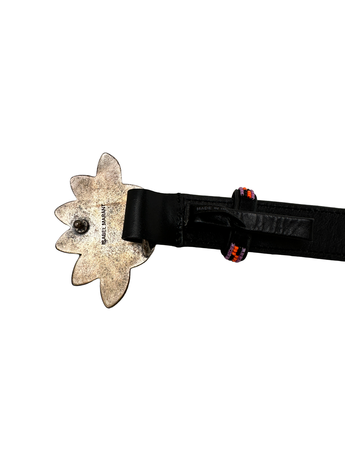 Isabel Marant Leather sequin embellishment belt