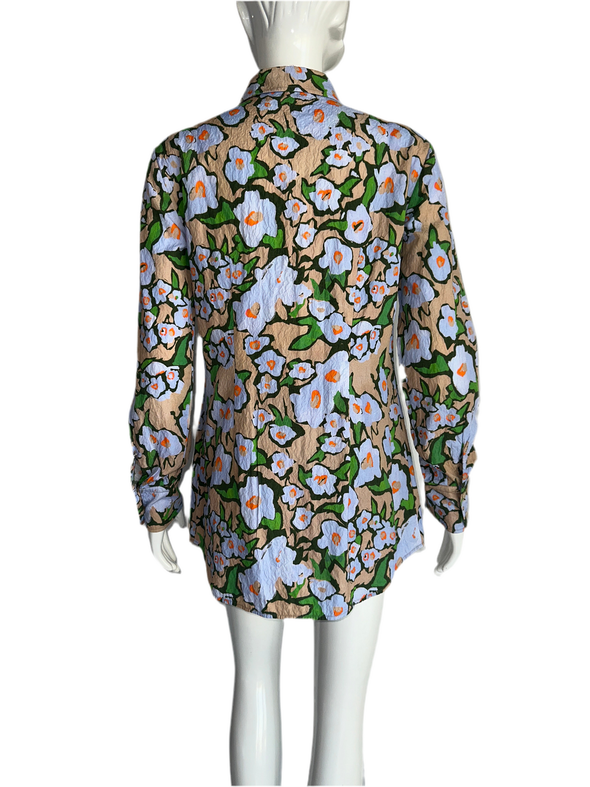 SportMax long cream floral shirt - size 36