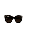 Carolina Herrera brown sunglasses with rhinestones