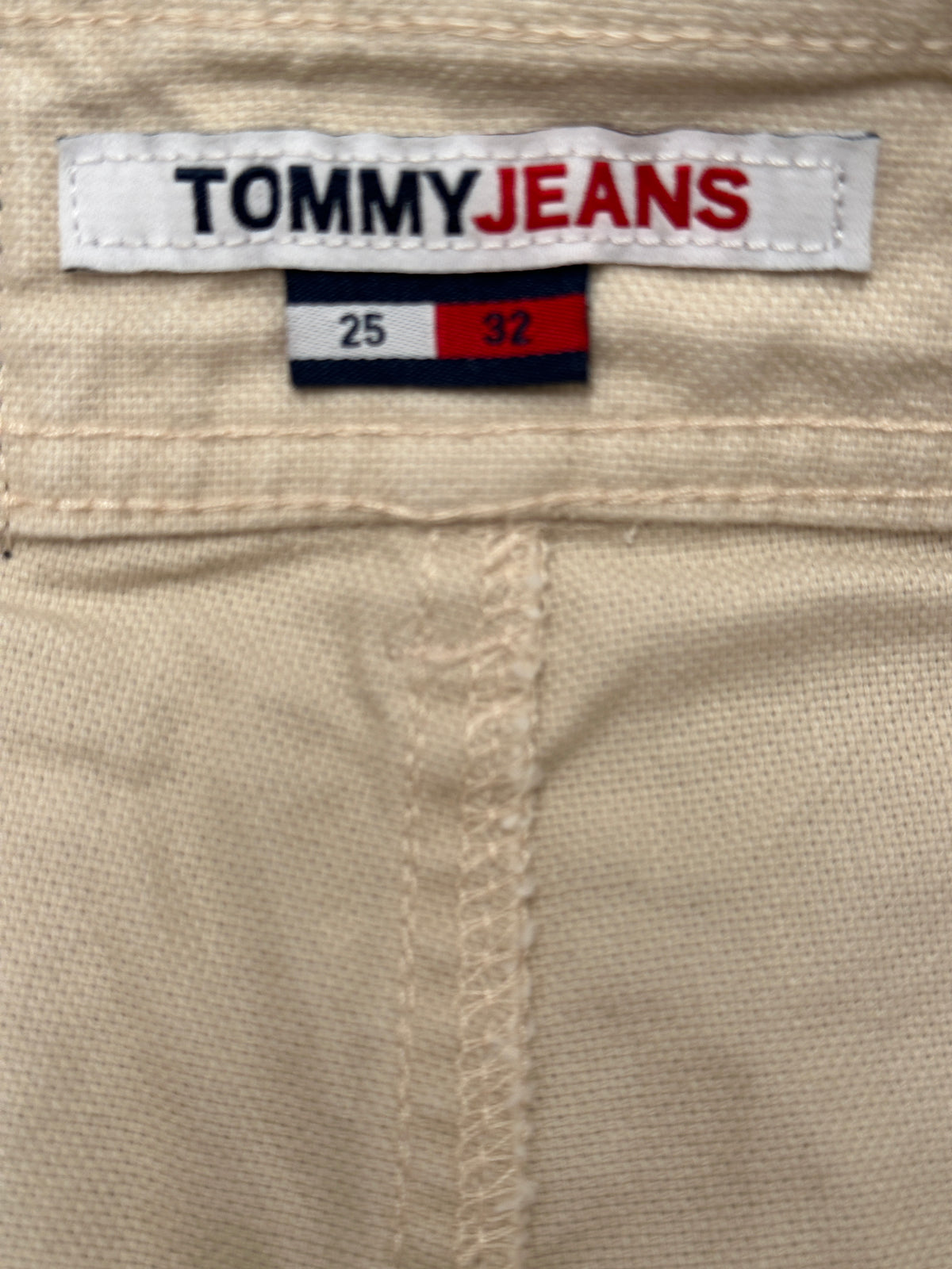 Tommy Hilfiger jeans beige super high rise straight - size W25 L32