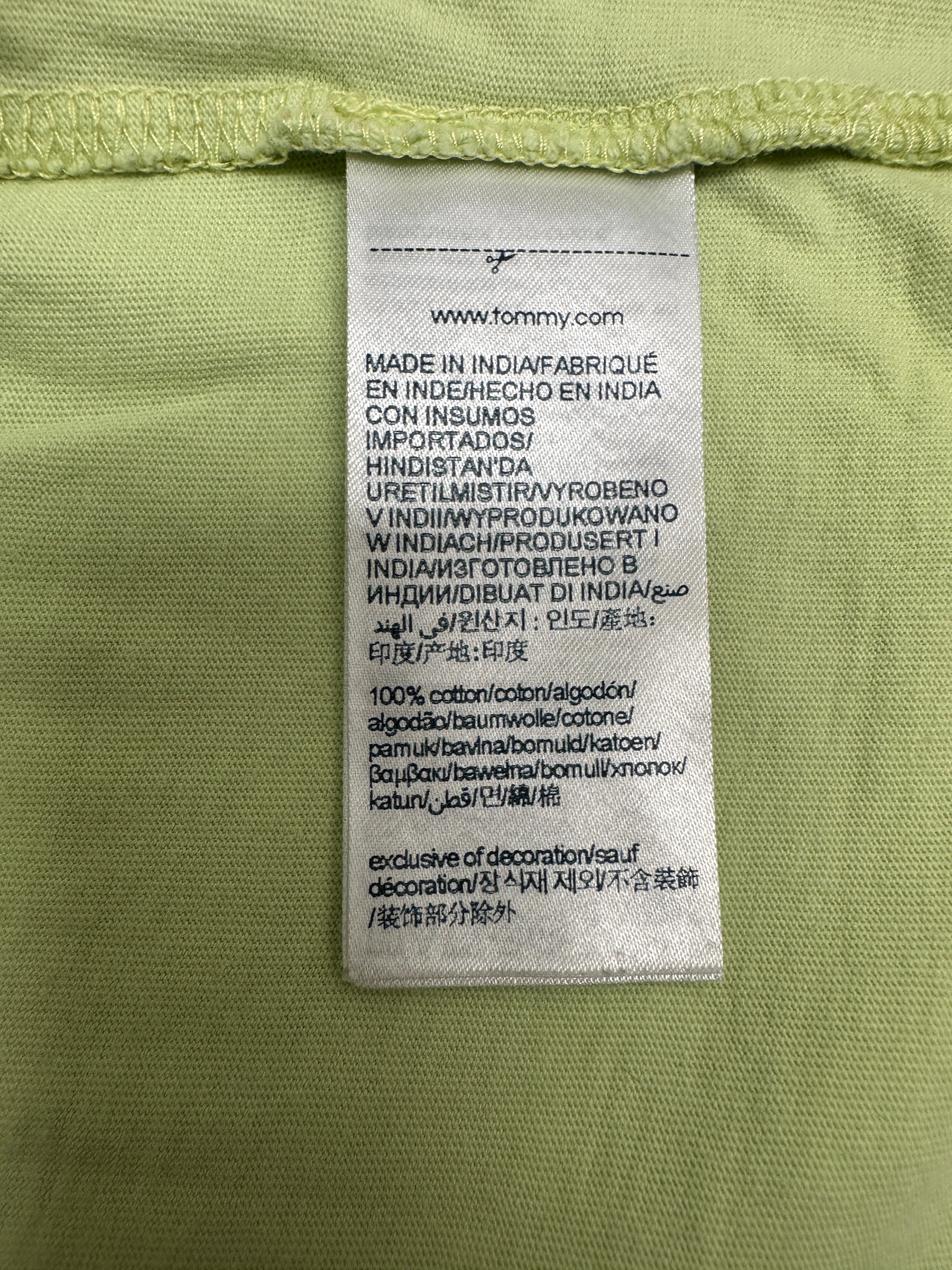 Tommy Jeans light green logo t-shirt - size L