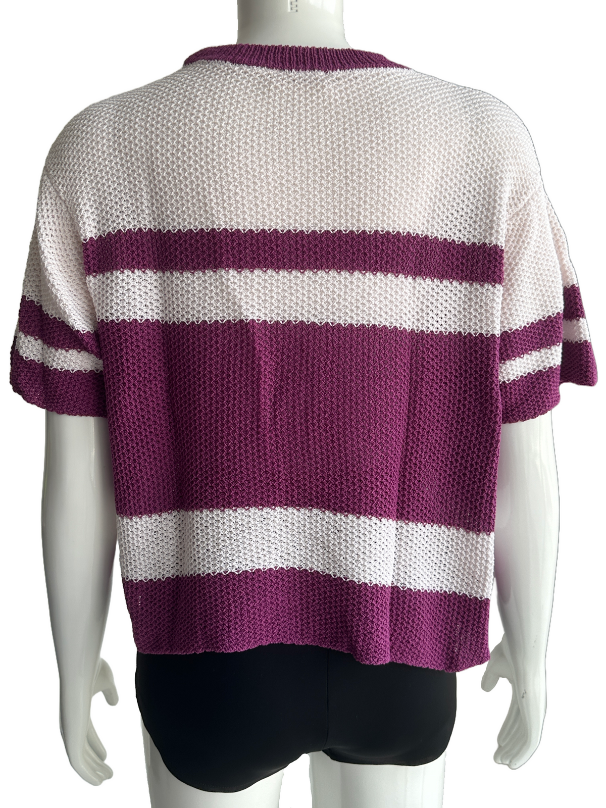 American Vintage white and purple striped sweater - size 36