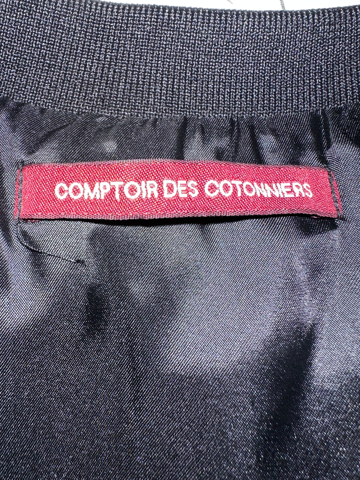 Comptoir des cotonniers imitation velvet bomber jacket - size 34