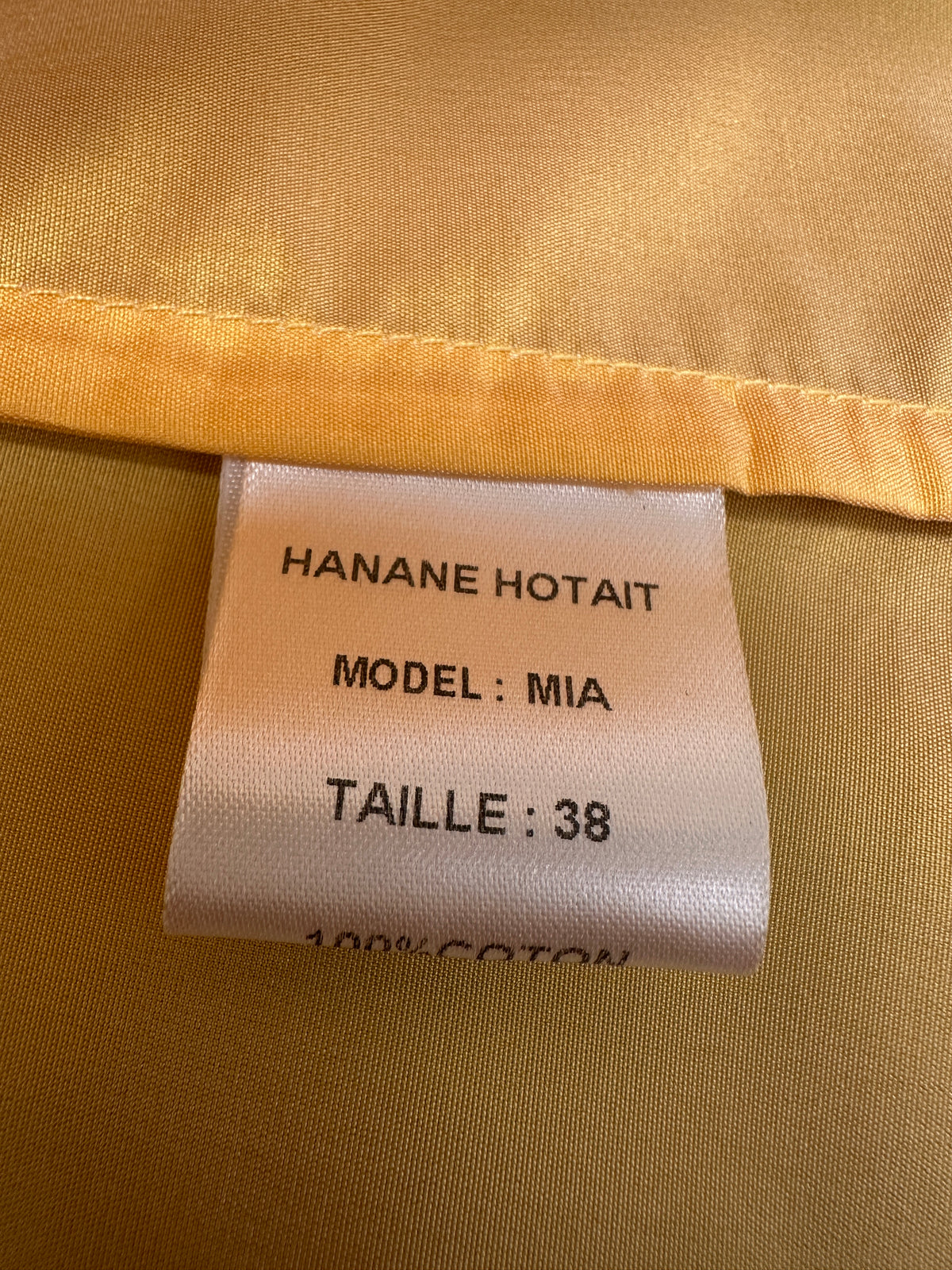 Hanane Hotait X Soraya Bakhtiar yellow Mia blouse - size 38