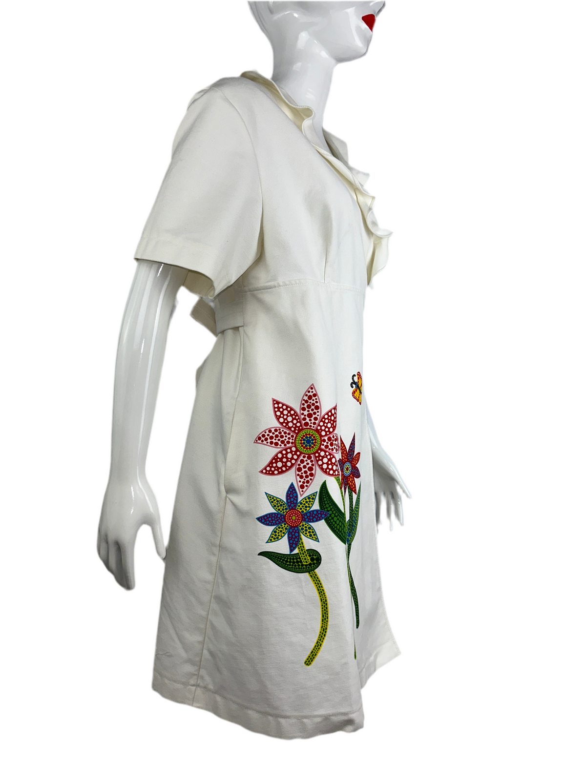 Louis Vuitton X Yayoi Kusama white Kimono dress - size 42