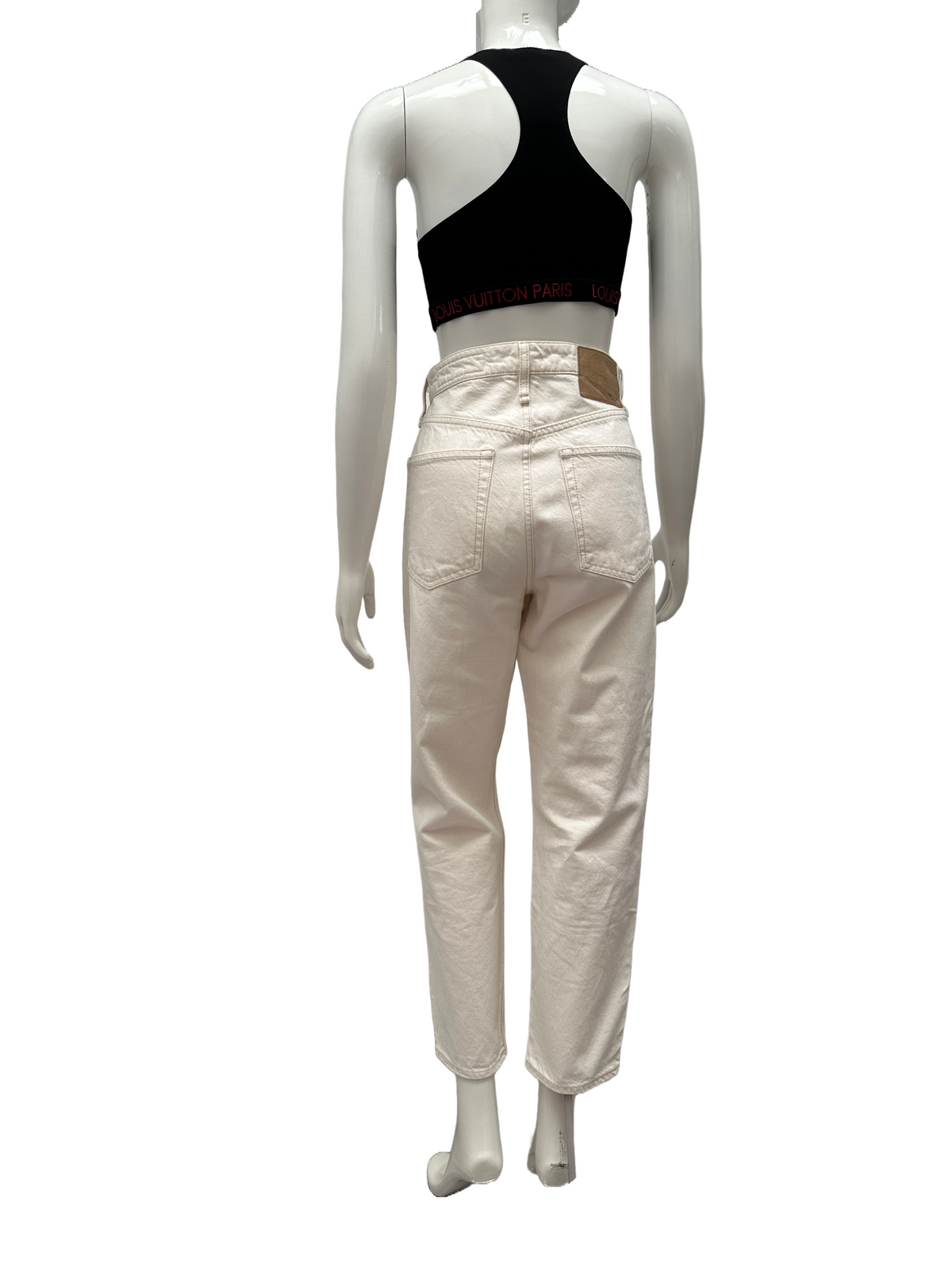 Rag & Bone white Alissa high-rise barrel leg - size 26
