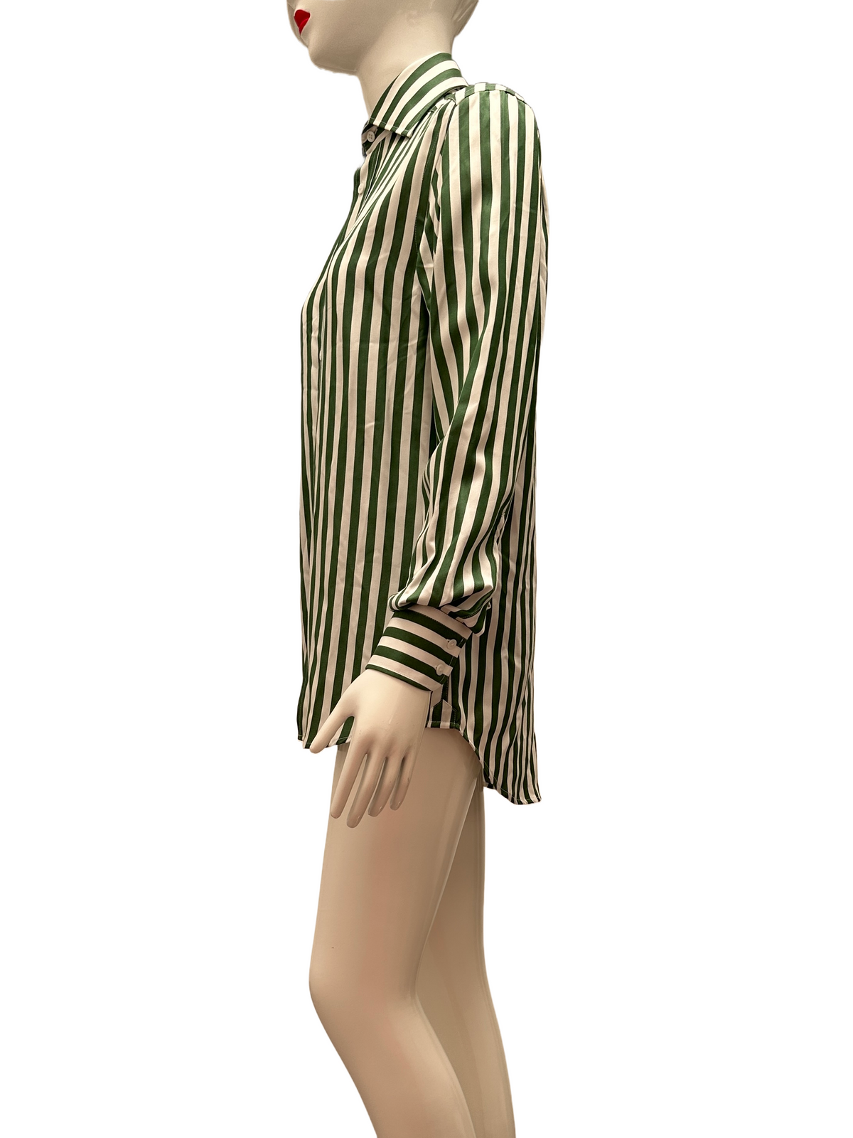 WNU white and green striped shirt - size 34