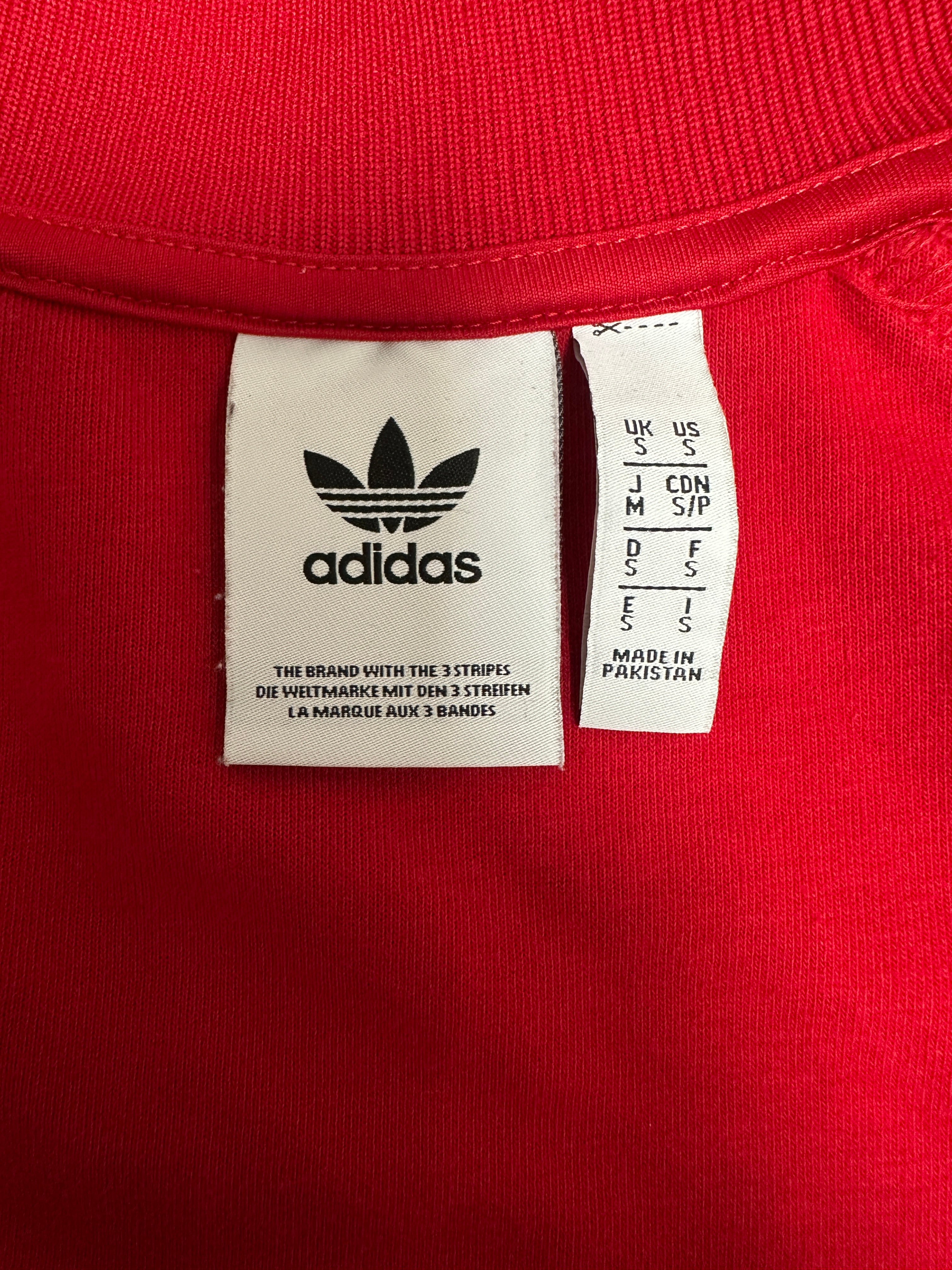 Adidas red classic track jacket - size S