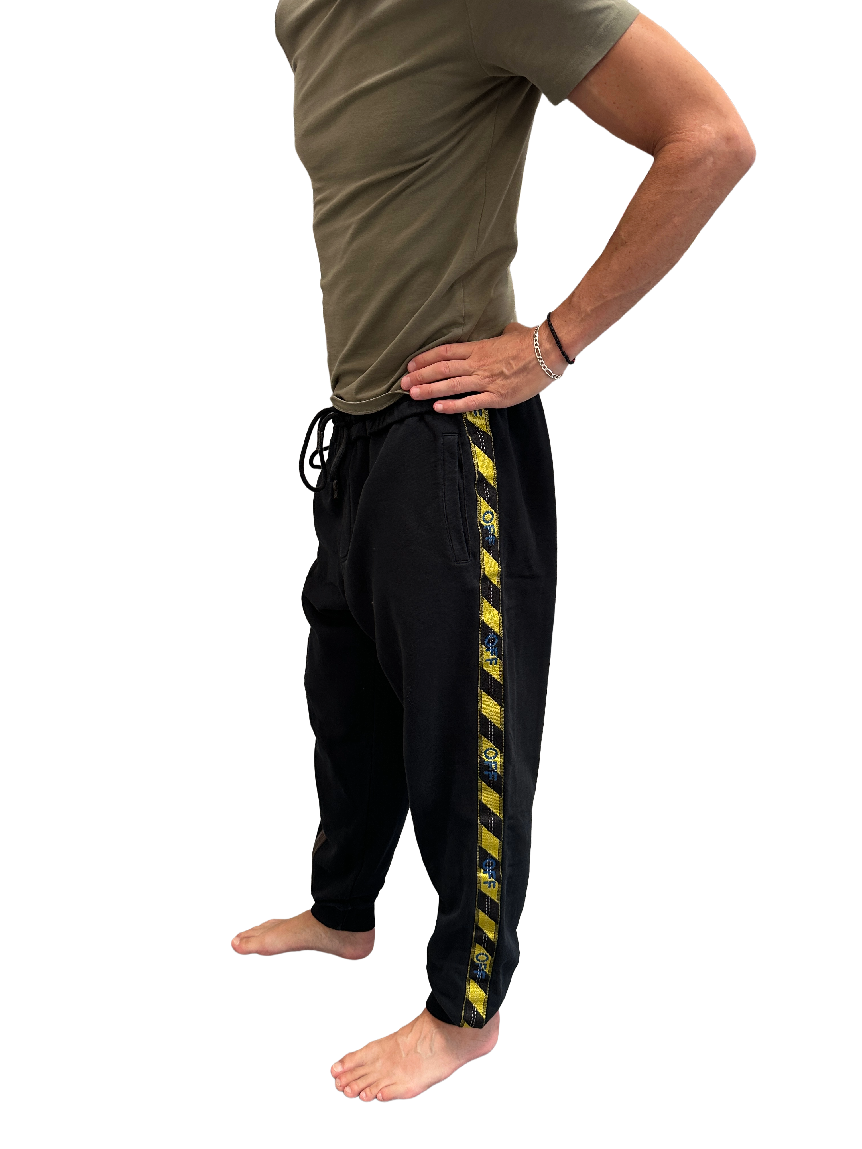 Off-White black jogging suit with side band - size 42