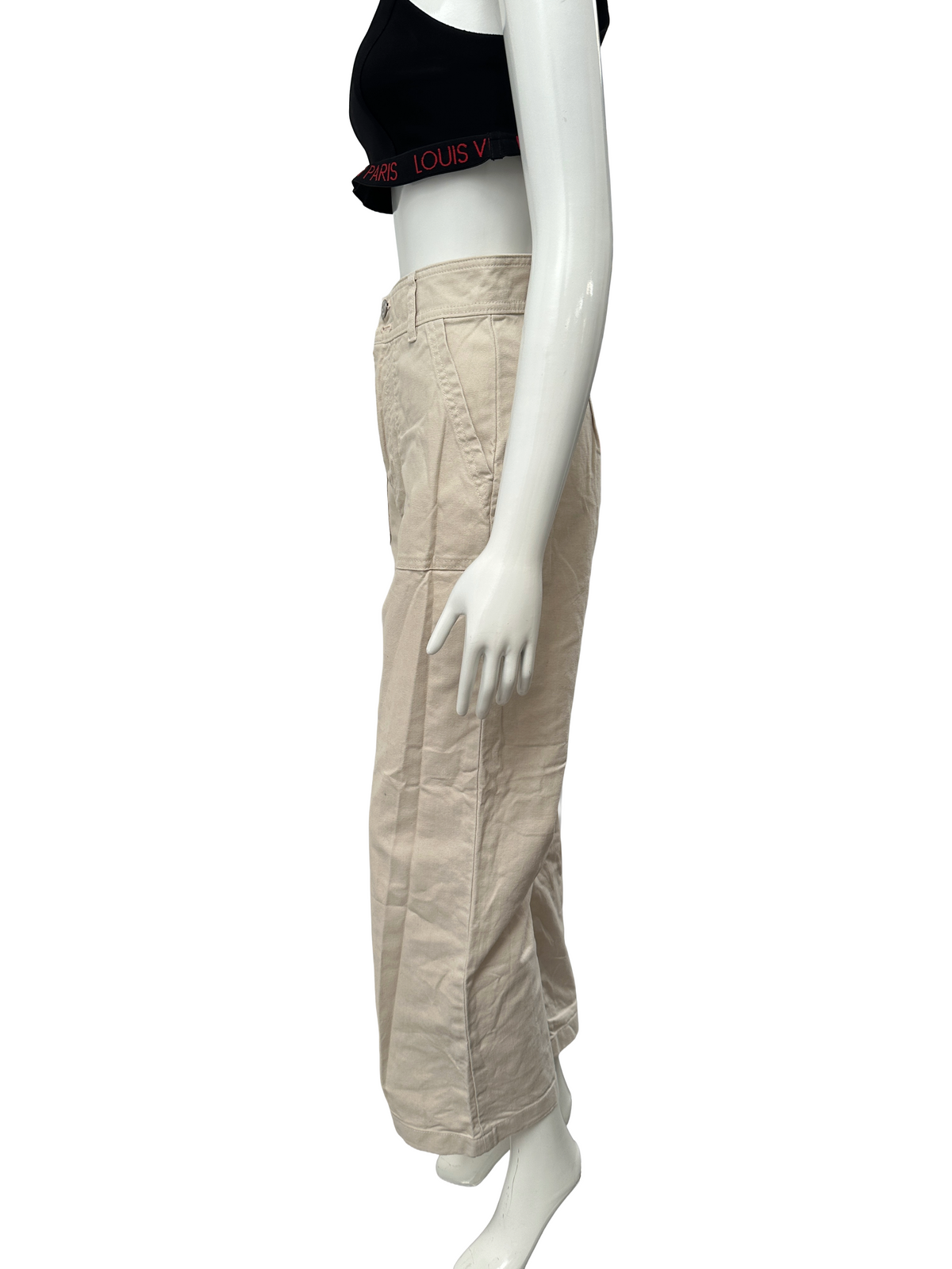 Tommy Hilfiger jeans beige super high rise straight - size W25 L32