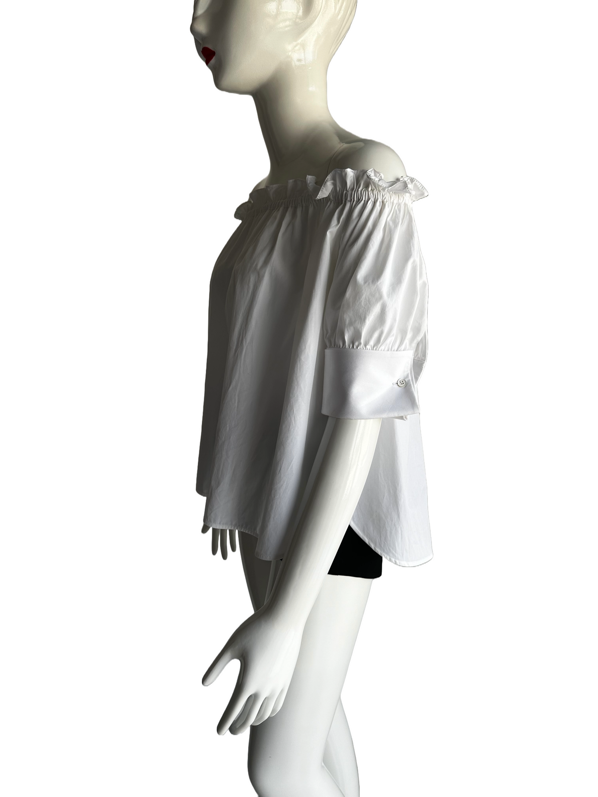 Dior white blouse with bare shoulders - size 34