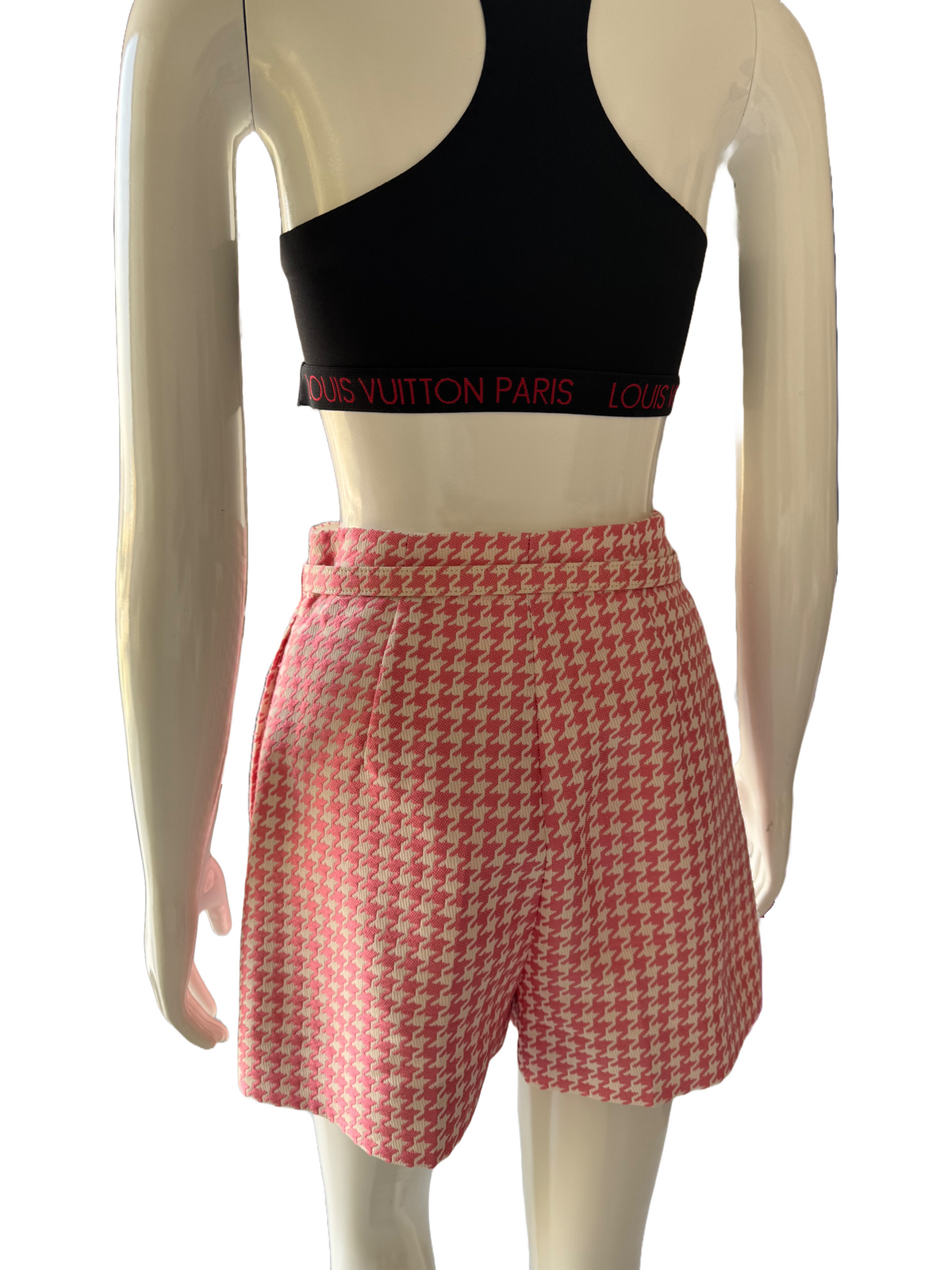 Dior houndstooth jacquard belted cruising shorts - size 36