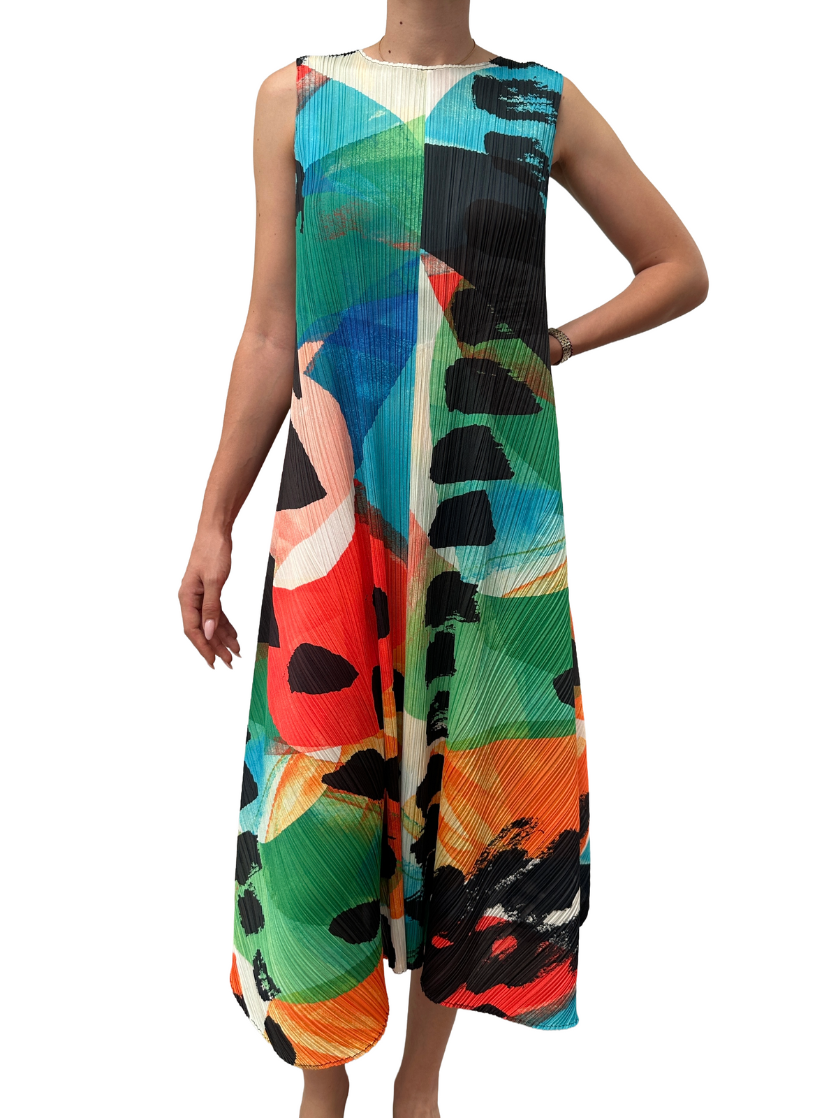 Pleats Please long flowing dress - size 38