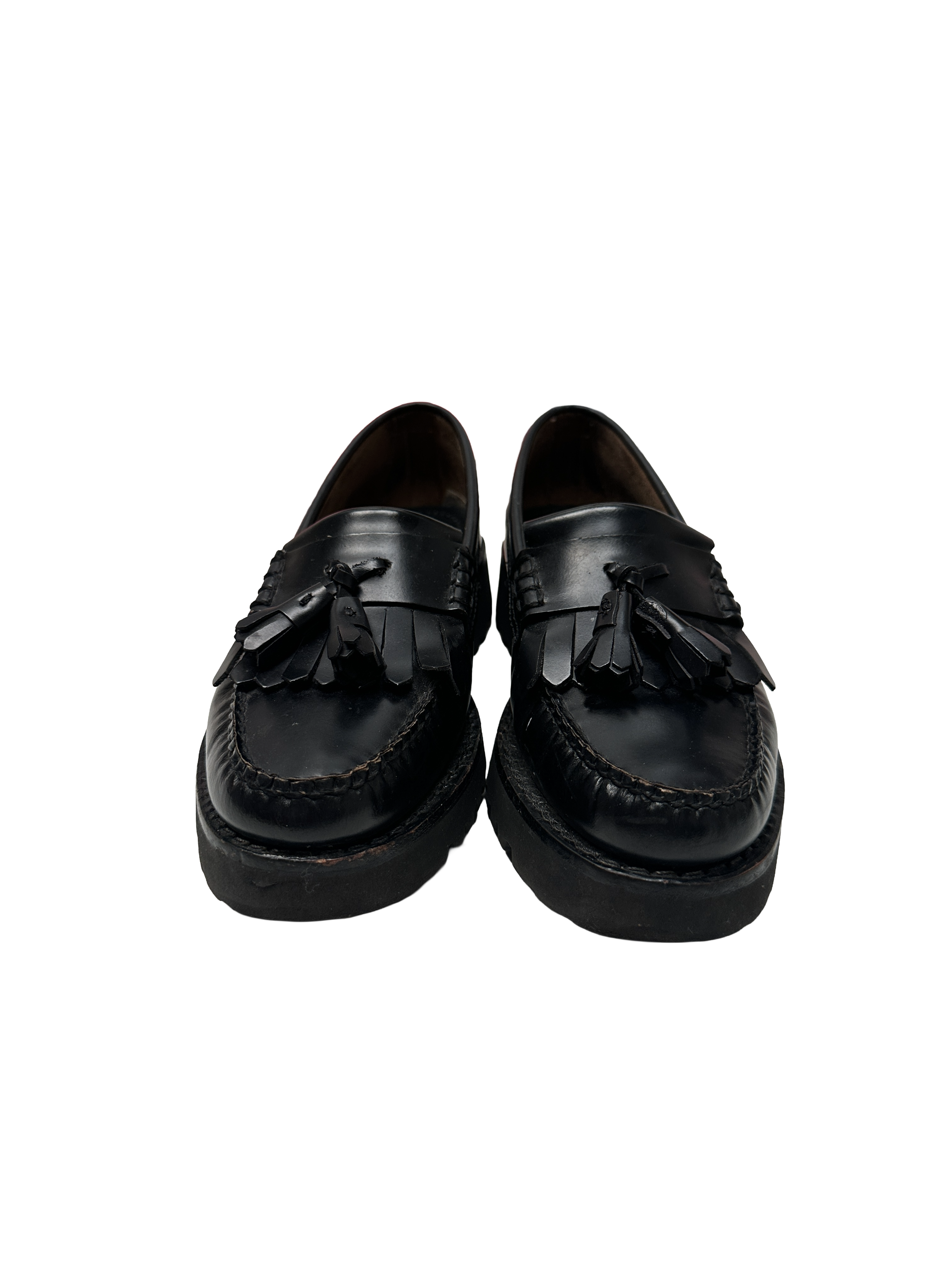 G.H Bass Weejuns black chunky tassel loafers - size 37