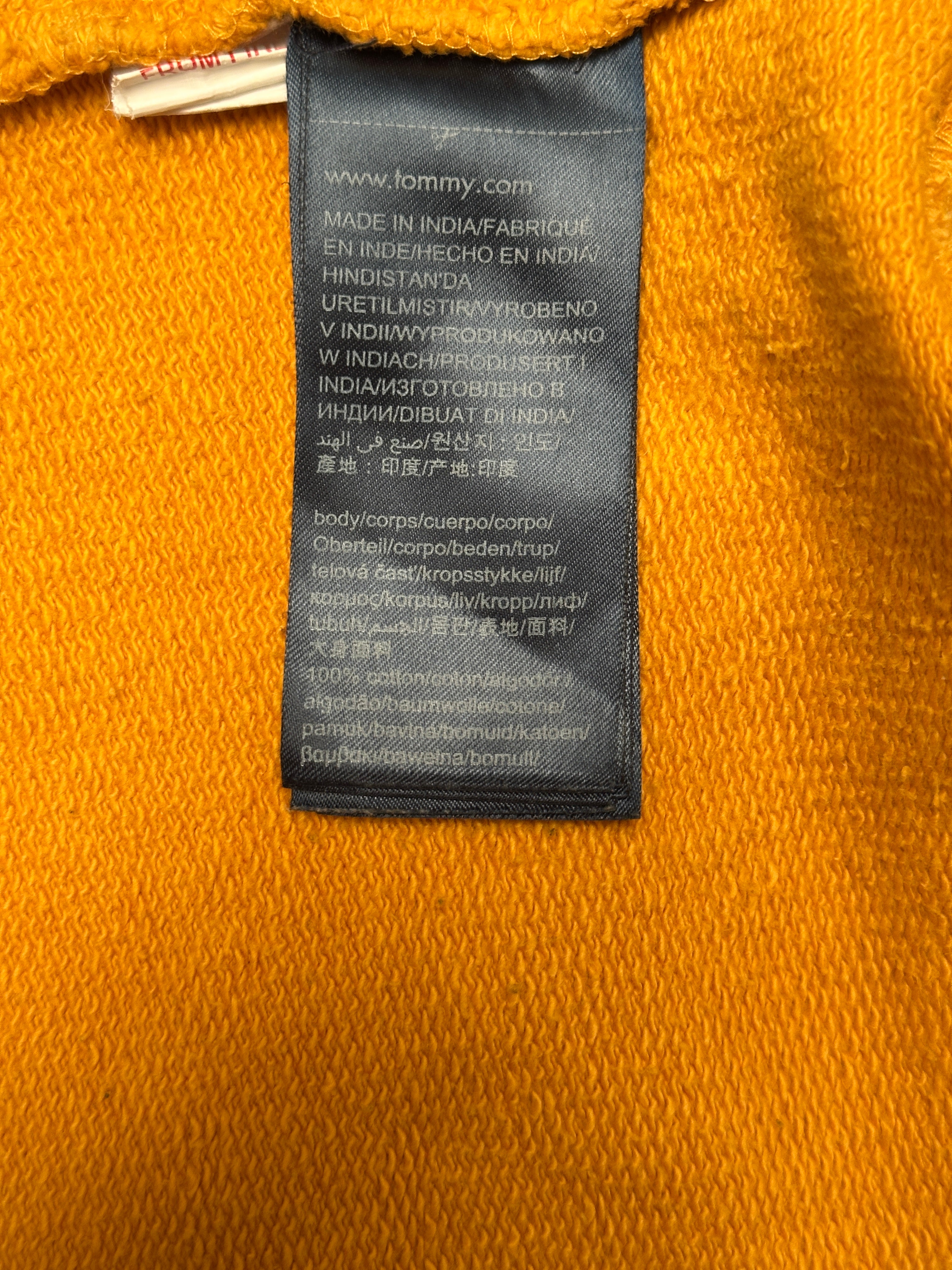Tommy Hilfiger yellow sweater with logo - size L