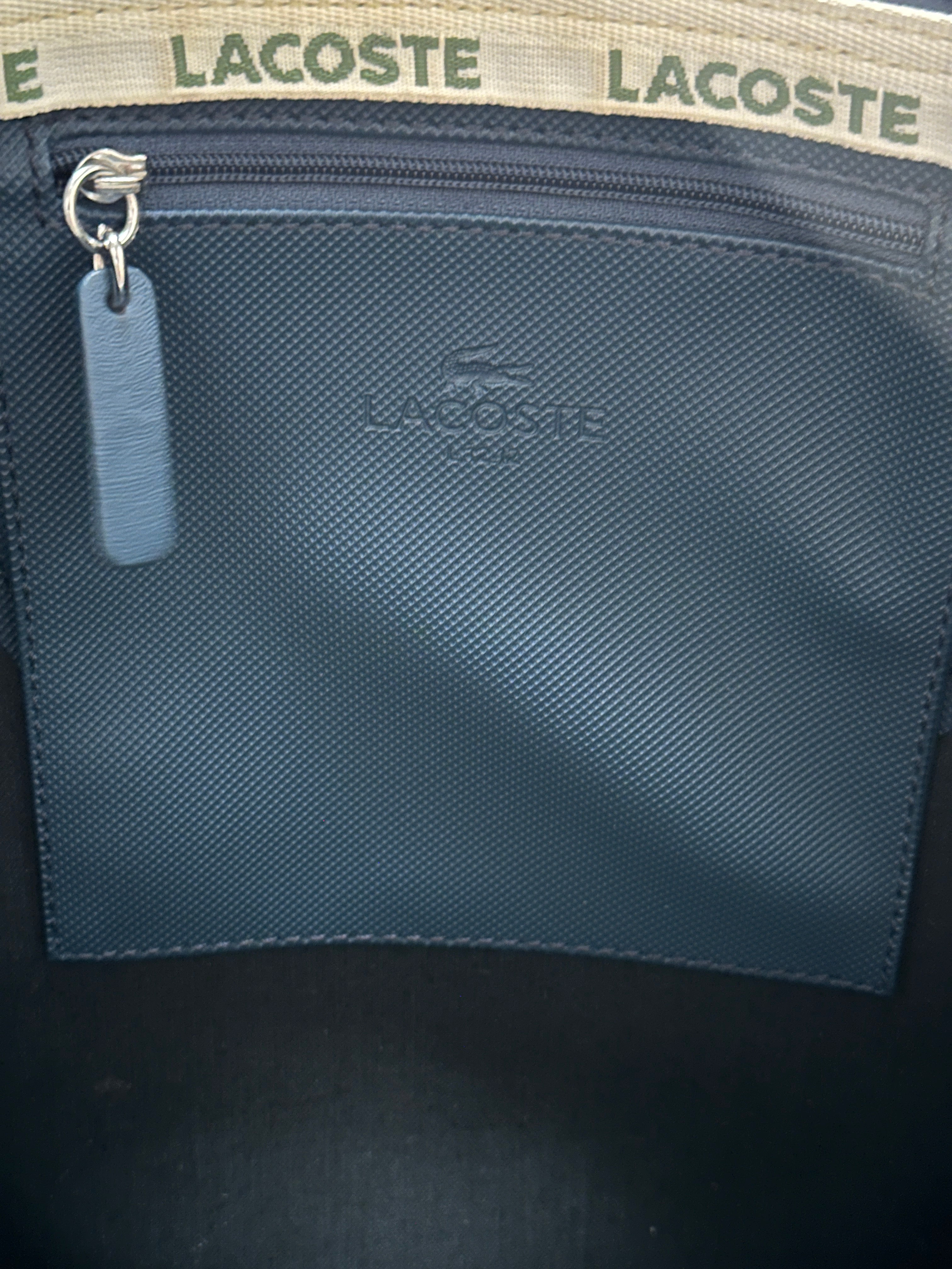 Lacoste textured tote bag