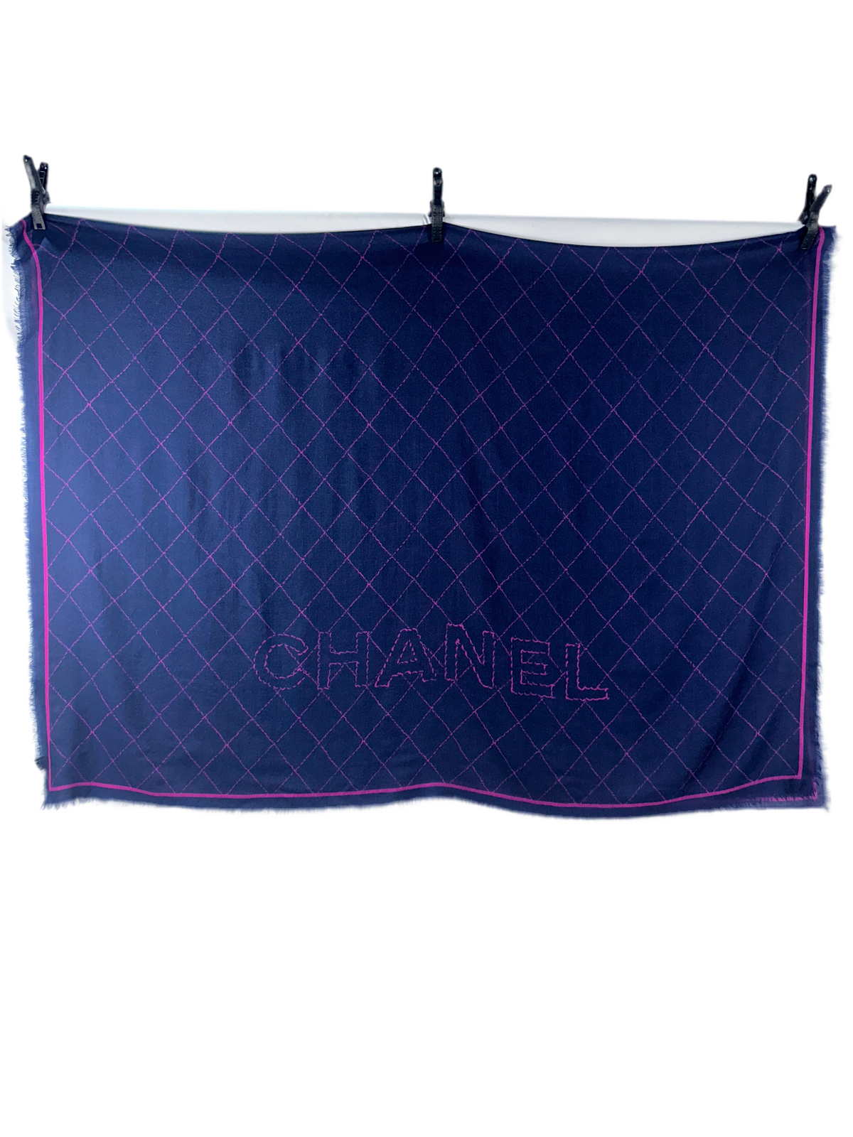 Chanel blue and pink scarf