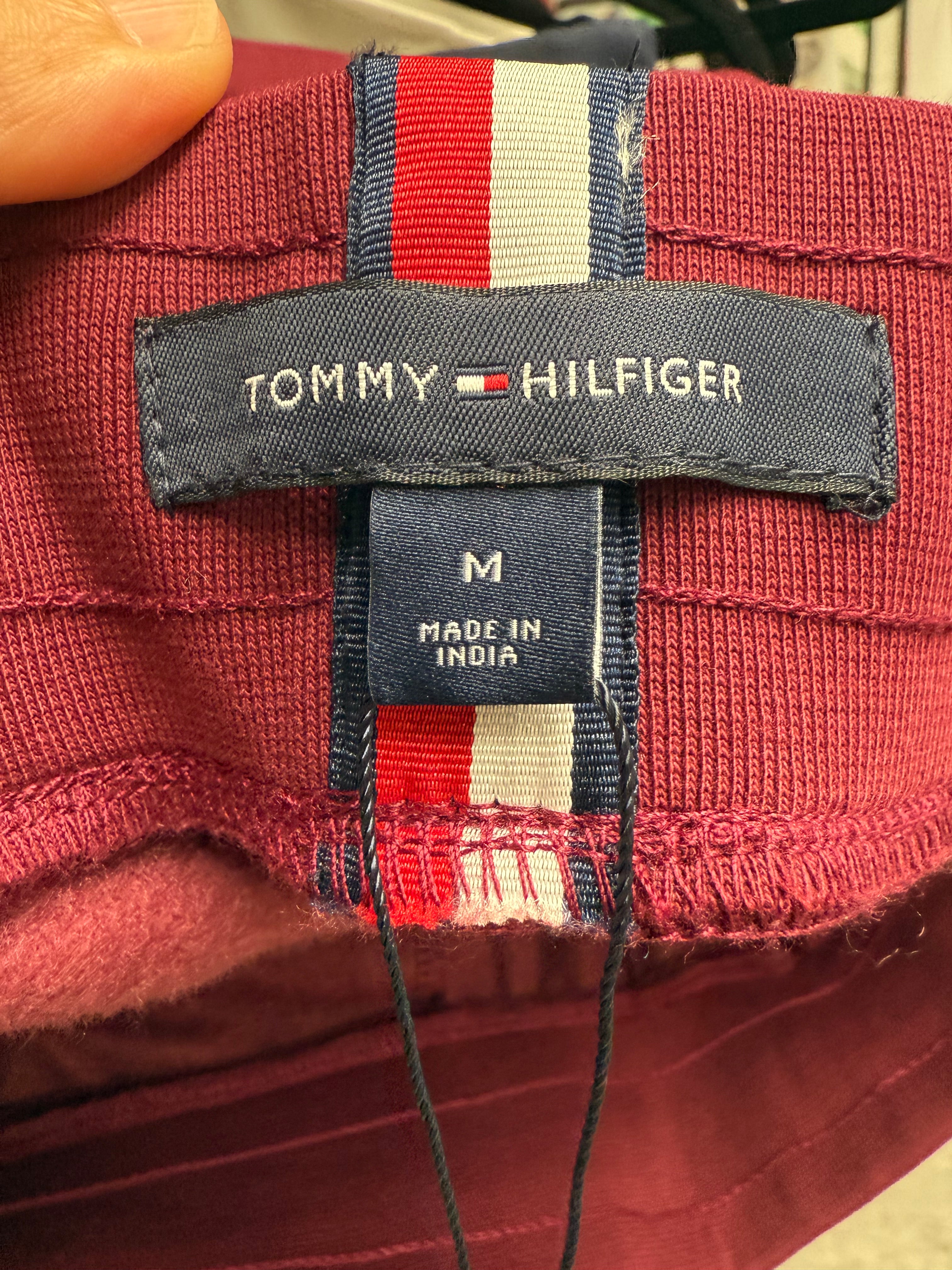 Tommy Hilfiger burgundy logo jogger pants - size M