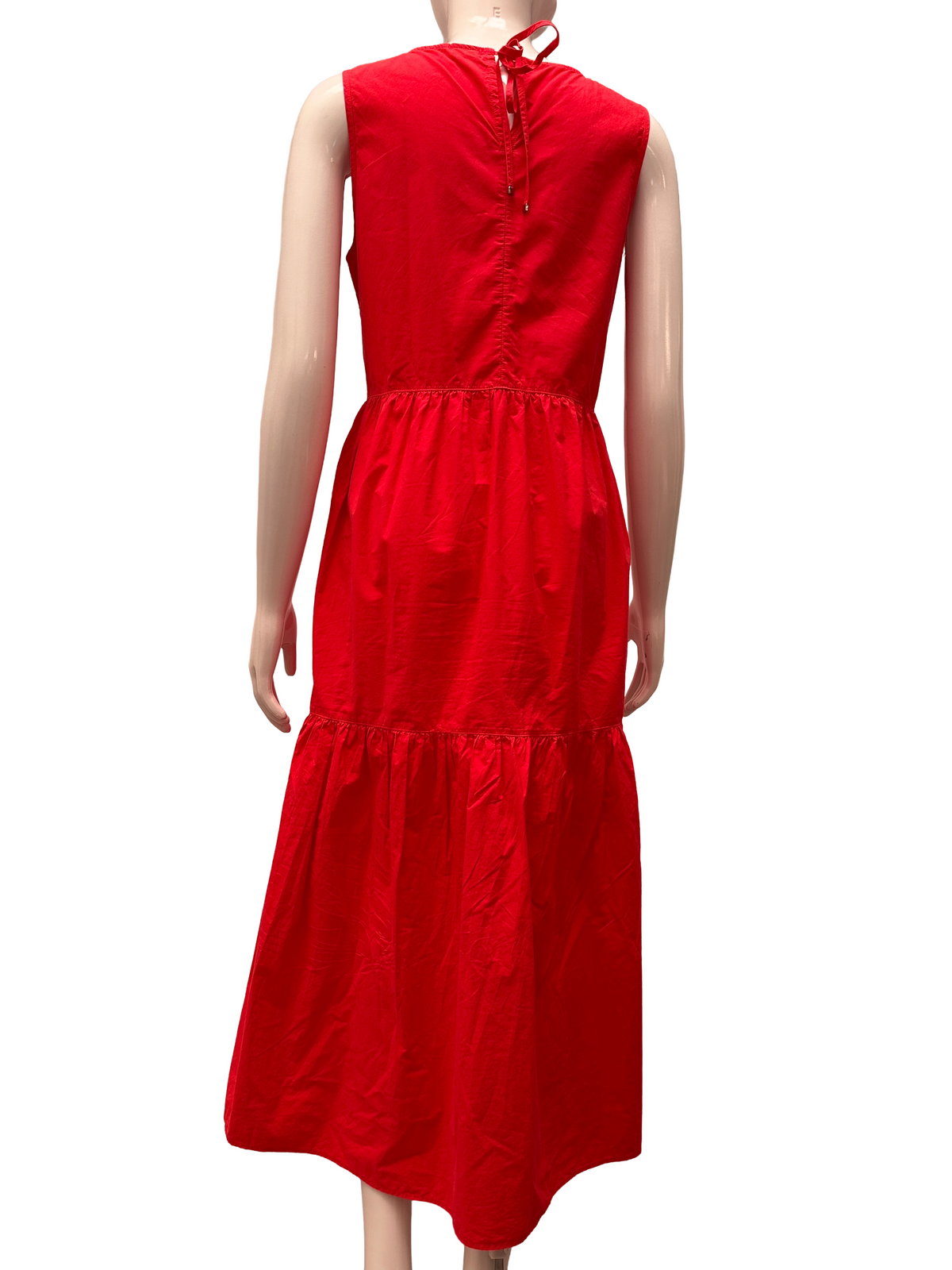 Boss long red v-neck dress - size 38