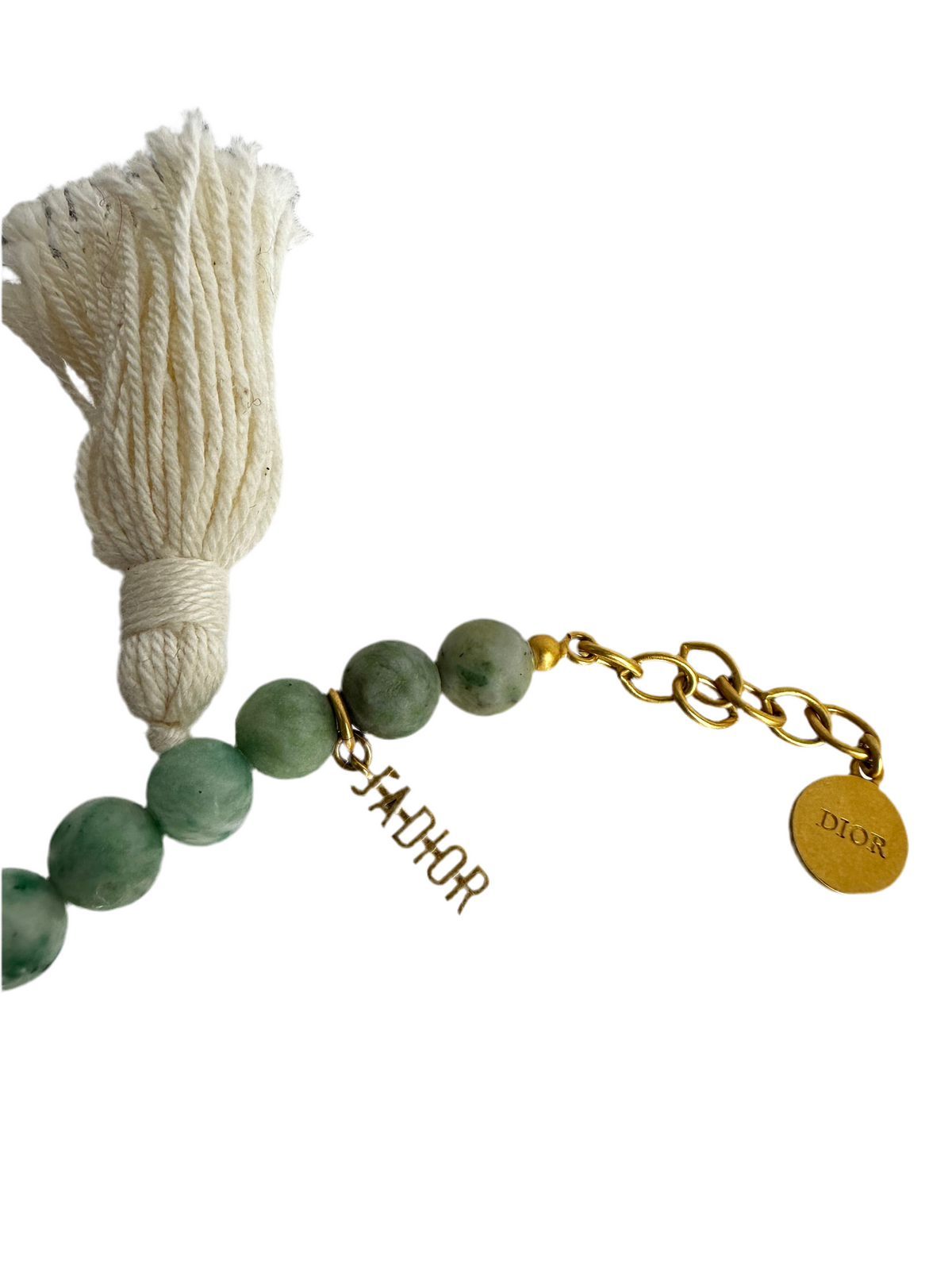 Dior garden green jade choker necklace