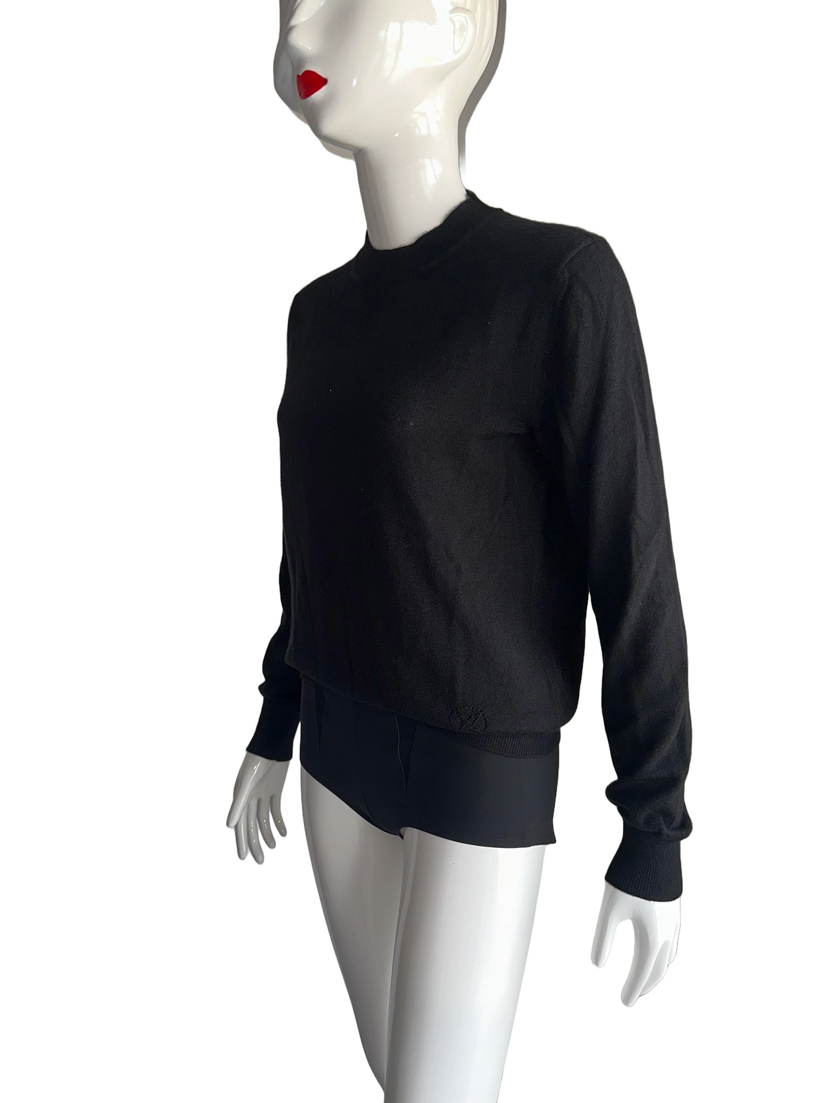 Louis vuitton black sweater with open back - size 34