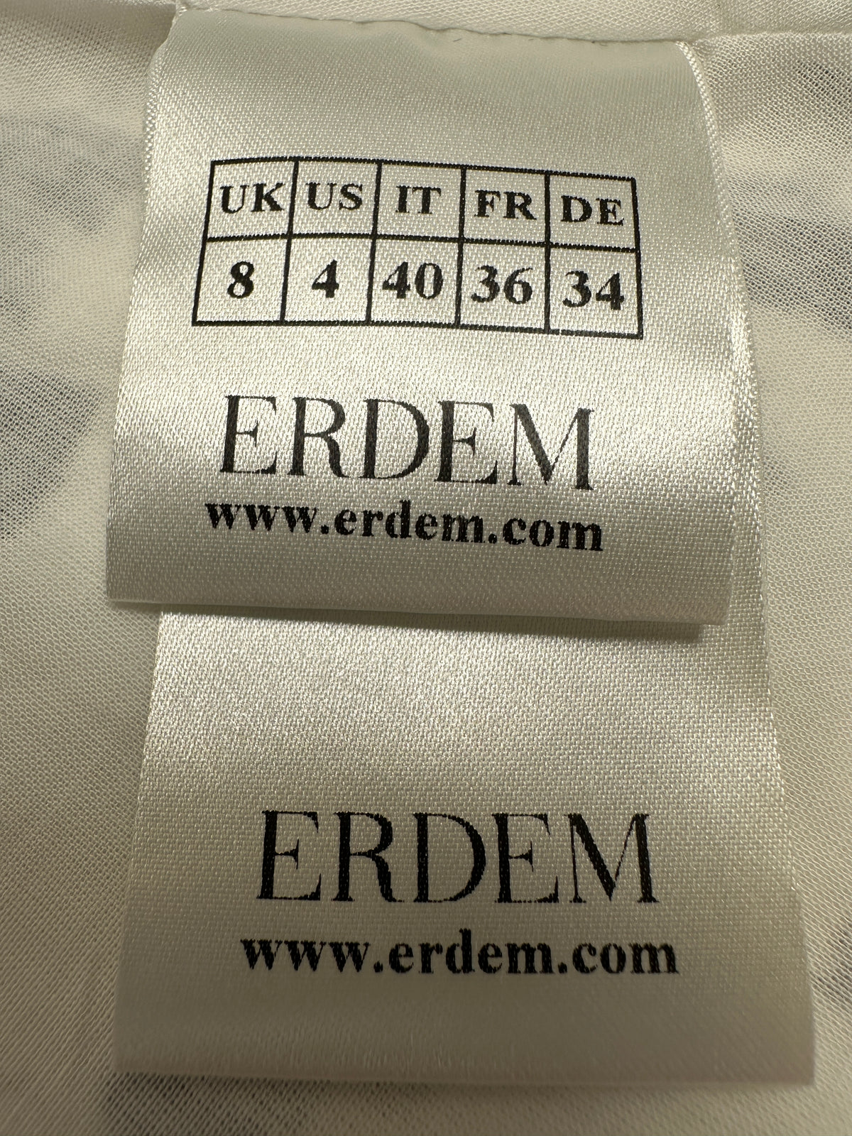 Erdem Kasia white floral dress - size 36